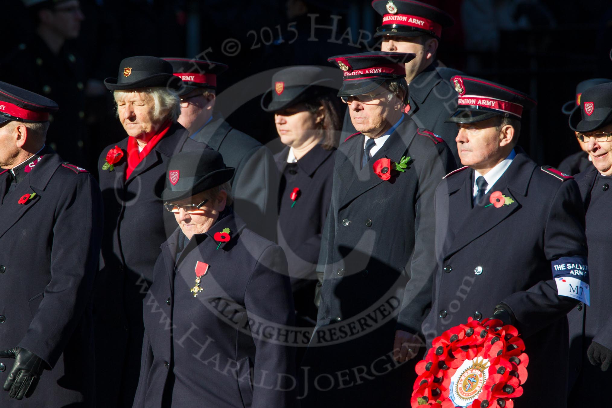 Remembrance Sunday Cenotaph March Past 2013: M7 - Salvation Army..
Press stand opposite the Foreign Office building, Whitehall, London SW1,
London,
Greater London,
United Kingdom,
on 10 November 2013 at 12:10, image #1923