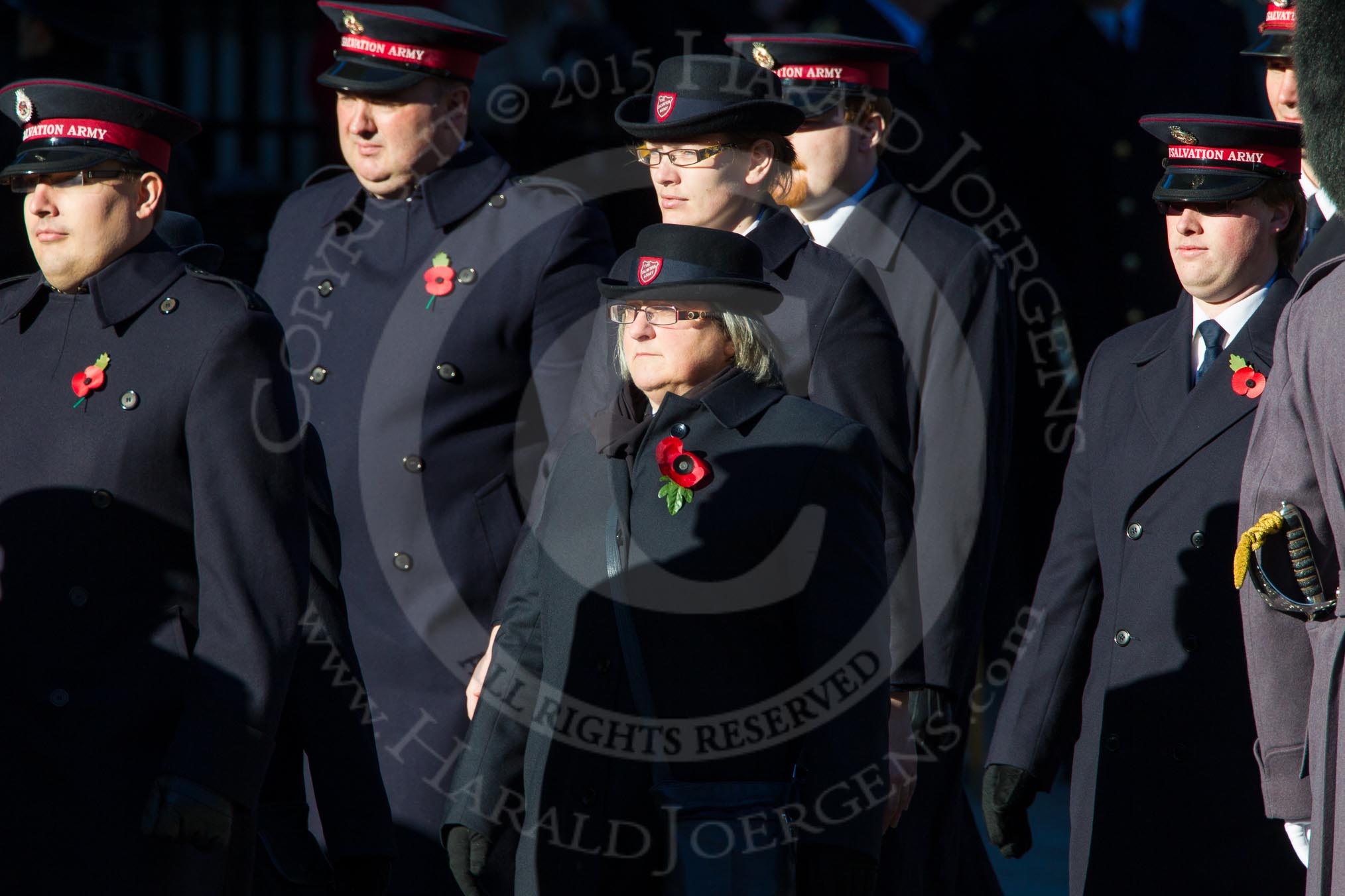 Remembrance Sunday Cenotaph March Past 2013: M7 - Salvation Army..
Press stand opposite the Foreign Office building, Whitehall, London SW1,
London,
Greater London,
United Kingdom,
on 10 November 2013 at 12:10, image #1927