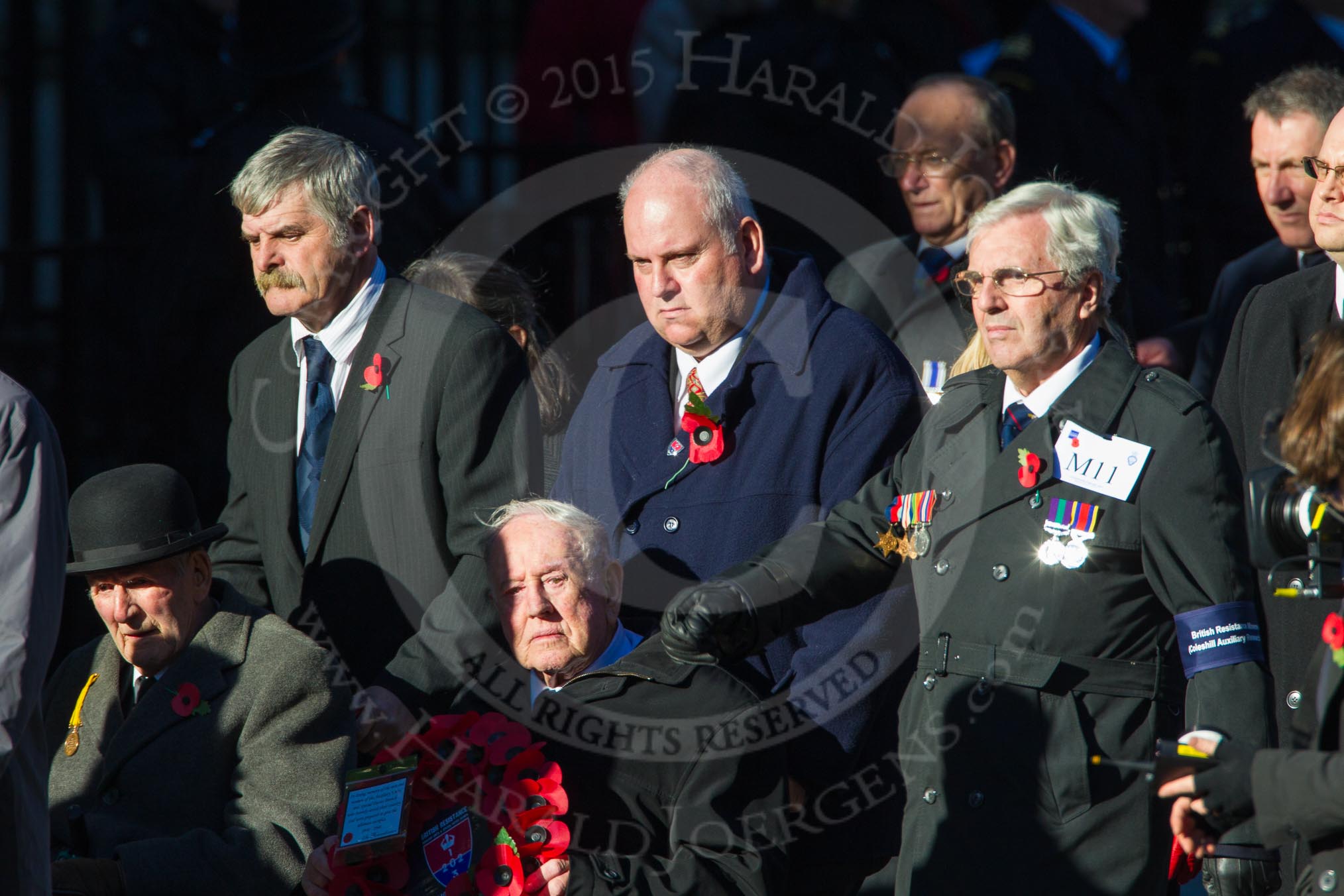 Remembrance Sunday Cenotaph March Past 2013: M11 - British Resistance Movement (Coleshill Auxiliary Research Team)..
Press stand opposite the Foreign Office building, Whitehall, London SW1,
London,
Greater London,
United Kingdom,
on 10 November 2013 at 12:10, image #1938