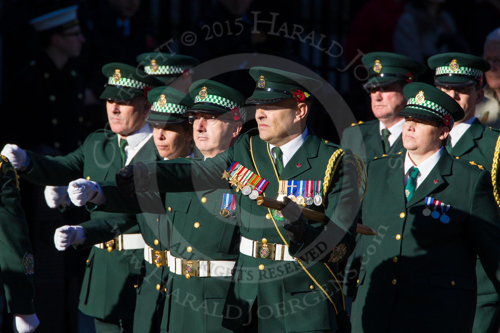 Remembrance Sunday Cenotaph March Past 2013: M14 - London Ambulance Service NHS Trust..
Press stand opposite the Foreign Office building, Whitehall, London SW1,
London,
Greater London,
United Kingdom,
on 10 November 2013 at 12:10, image #1982