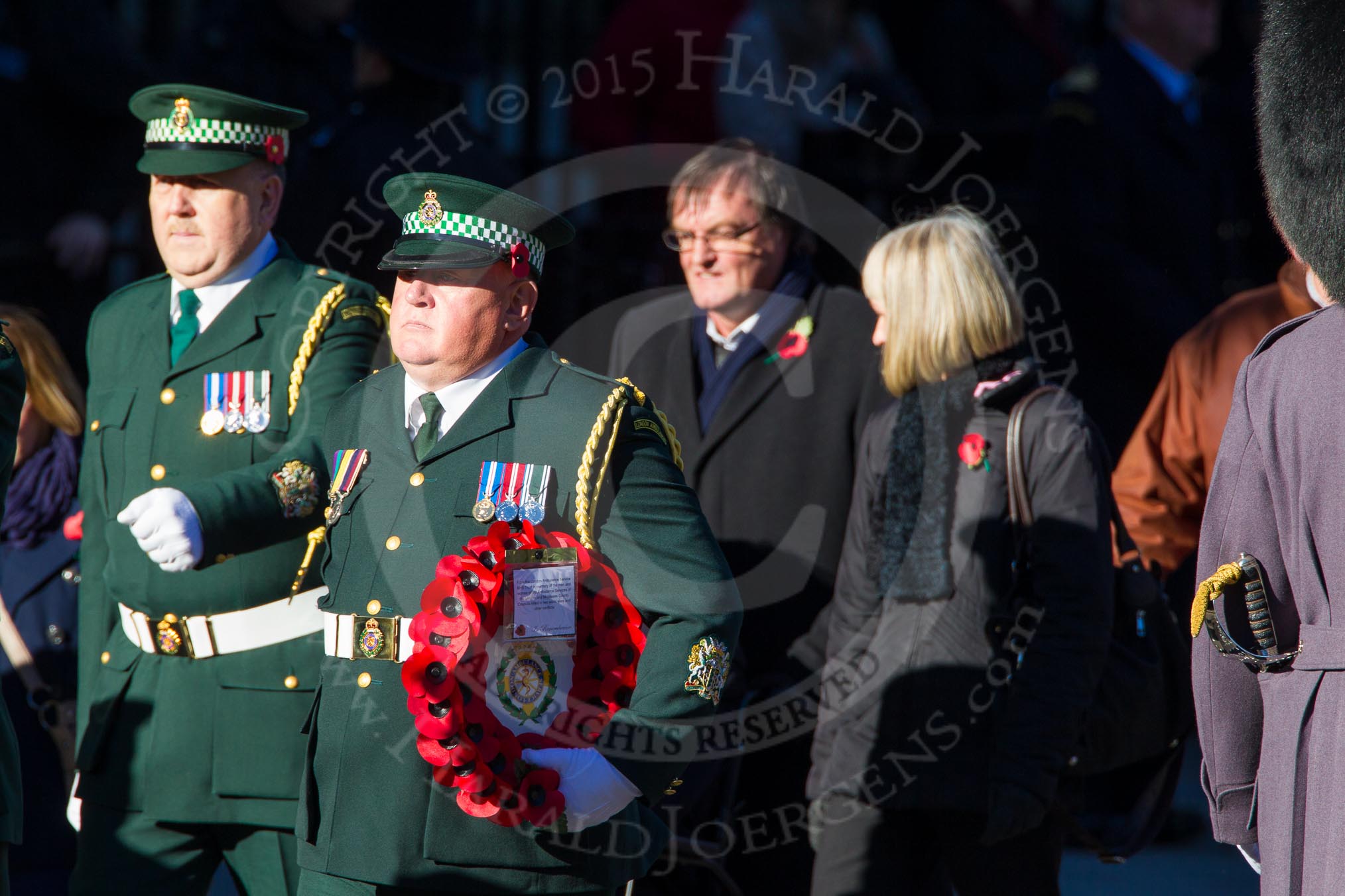 Remembrance Sunday Cenotaph March Past 2013: M15 - London Ambulance Service Retirement Association..
Press stand opposite the Foreign Office building, Whitehall, London SW1,
London,
Greater London,
United Kingdom,
on 10 November 2013 at 12:10, image #1989