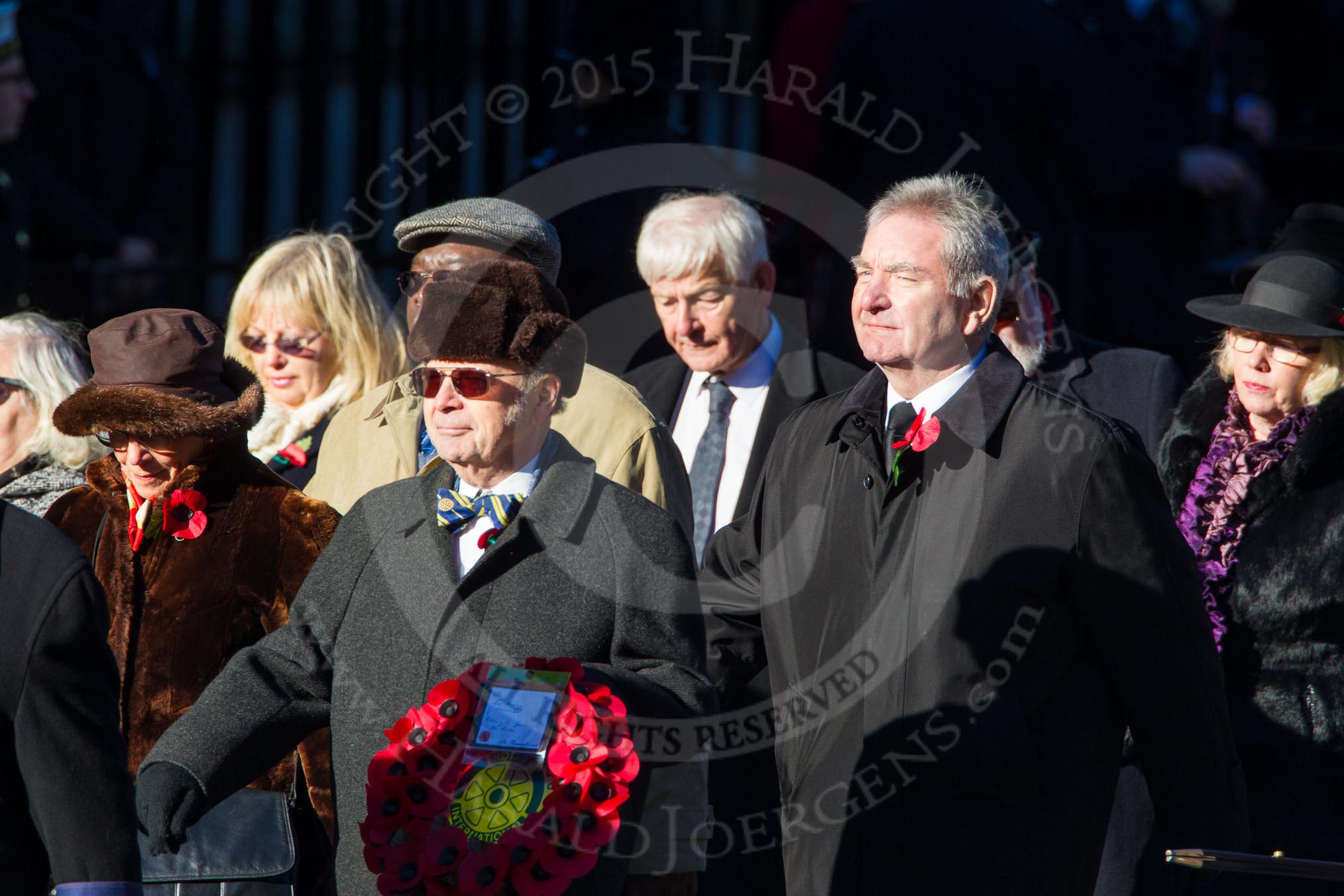 Remembrance Sunday Cenotaph March Past 2013: M41 - Rotary International..
Press stand opposite the Foreign Office building, Whitehall, London SW1,
London,
Greater London,
United Kingdom,
on 10 November 2013 at 12:14, image #2196