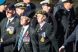 Photo 1311101140481D48302HaraldJoergens Remembrance Sunday Cenotaph March Past 2013: D18 - the Northrn Ireland Veterans' Association  with 42 marchers, or D19 - the Irish United Nations Veterans Association with 12 marchers, more information would be appreciated!.
Press stand opposite the Foreign Office building, Whitehall, London SW1,
London,
Greater London,
United Kingdom,
on 10 November 2013 at 11:40, image #141