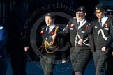 Remembrance Sunday Cenotaph March Past 2013: M55 - St John Ambulance Cadets..
Press stand opposite the Foreign Office building, Whitehall, London SW1,
London,
Greater London,
United Kingdom,
on 10 November 2013 at 12:16, image #2312