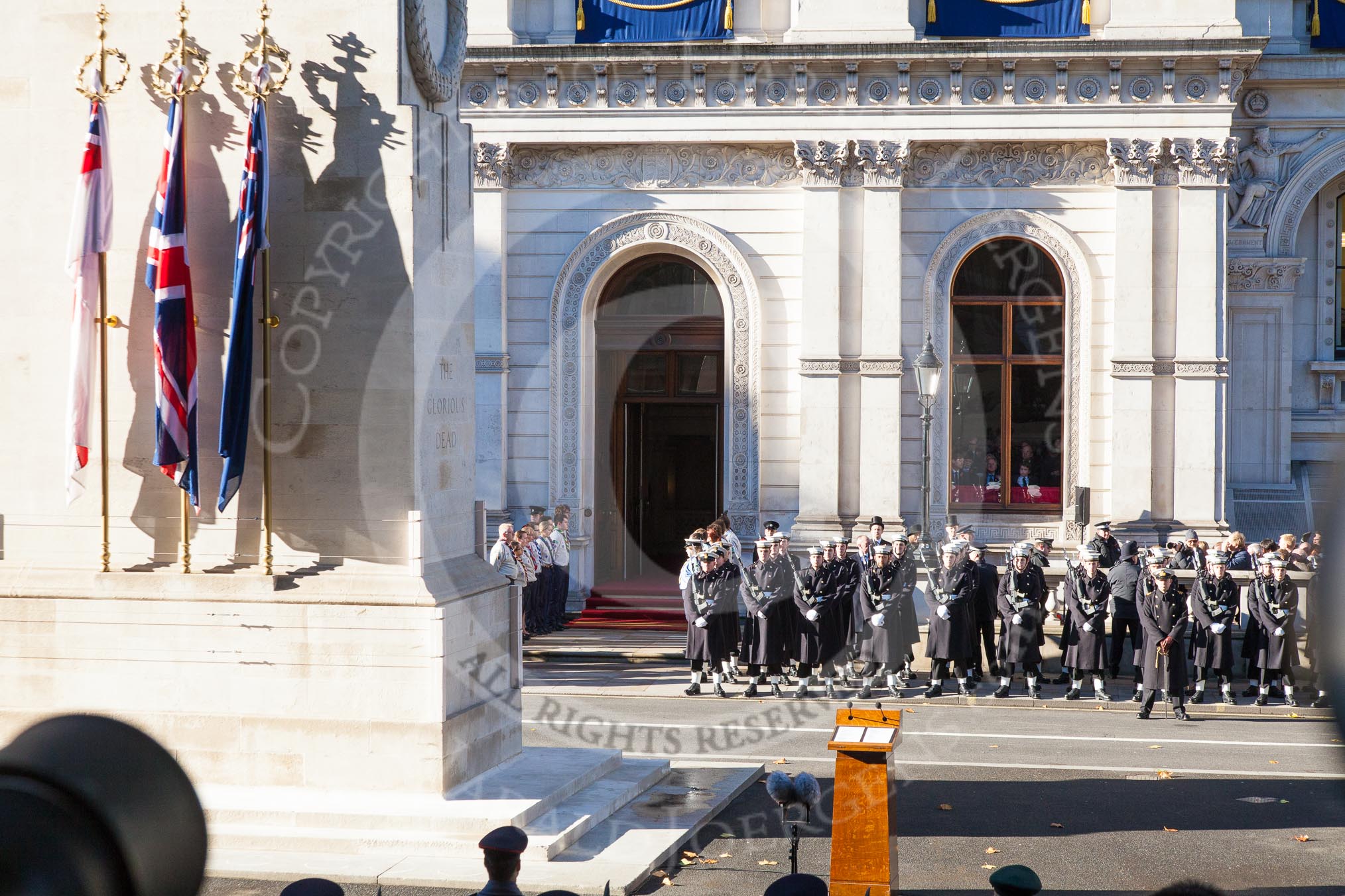 Service detachment from Royal Navy.