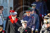 HM The Queen and HRH The Duke of Edinburgh, HRH Prince Henry of Wales, HRH The Duke of Kent, HRH The Earl of Wessex, HRH The Princess Royal, HRH The Duke of Cambridge emerging from the Foreign and Commonwealth Building.