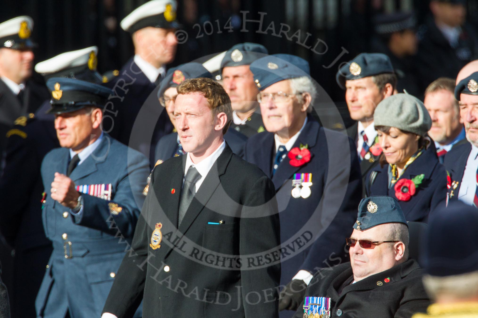 Remembrance Sunday at the Cenotaph in London 2014: Group C2 - Royal Air Force Regiment Association.
Press stand opposite the Foreign Office building, Whitehall, London SW1,
London,
Greater London,
United Kingdom,
on 09 November 2014 at 11:37, image #29