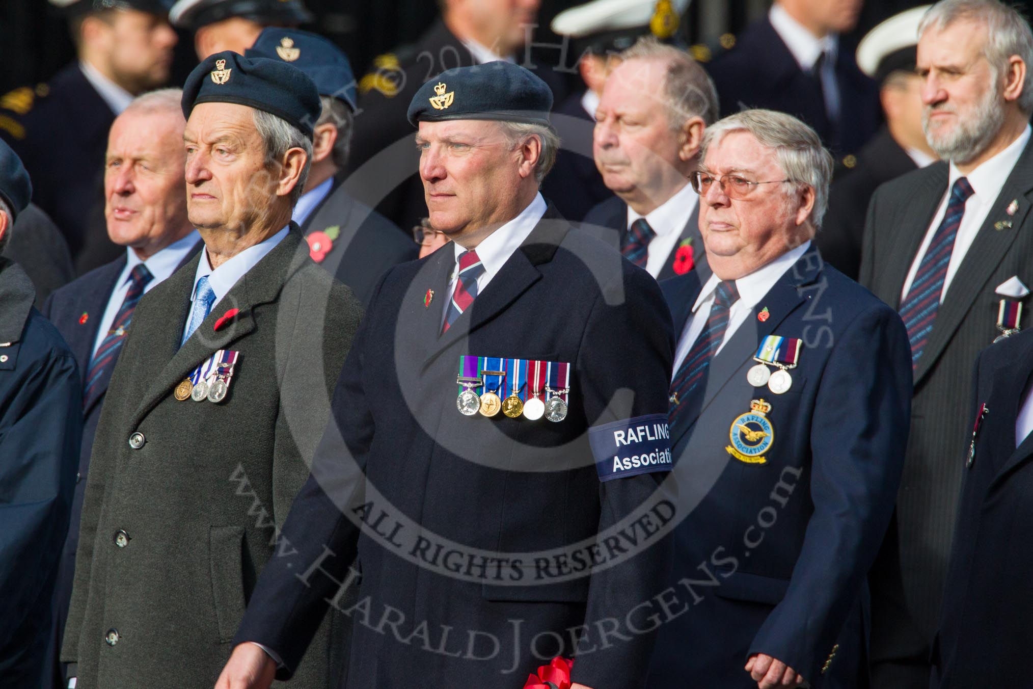 Remembrance Sunday at the Cenotaph in London 2014: Group C6 - RAFLING Association.
Press stand opposite the Foreign Office building, Whitehall, London SW1,
London,
Greater London,
United Kingdom,
on 09 November 2014 at 11:39, image #111
