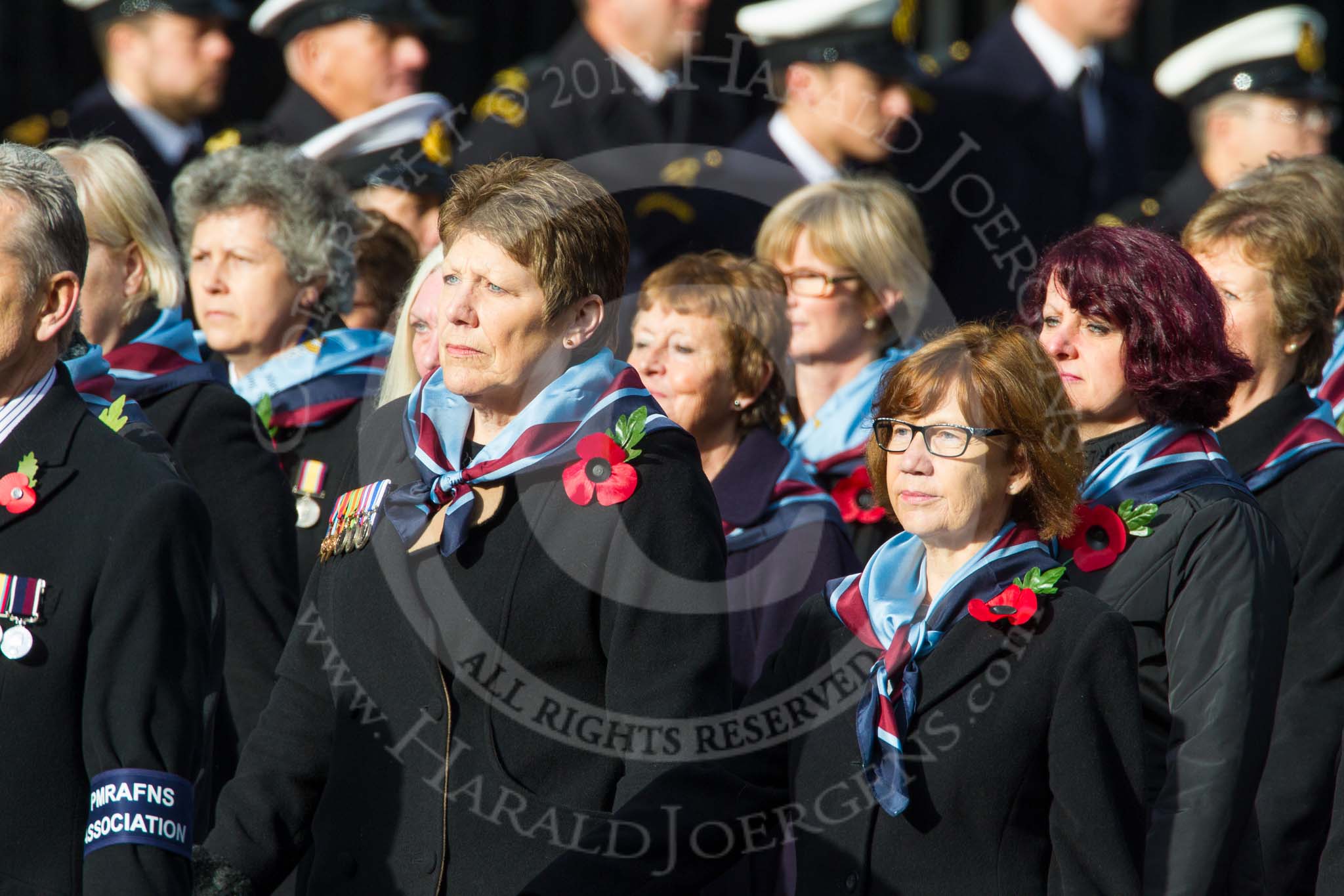 Remembrance Sunday at the Cenotaph in London 2014: Group C23 - Princess Mary's Royal Air Force Nursing Service
Association.
Press stand opposite the Foreign Office building, Whitehall, London SW1,
London,
Greater London,
United Kingdom,
on 09 November 2014 at 11:41, image #195
