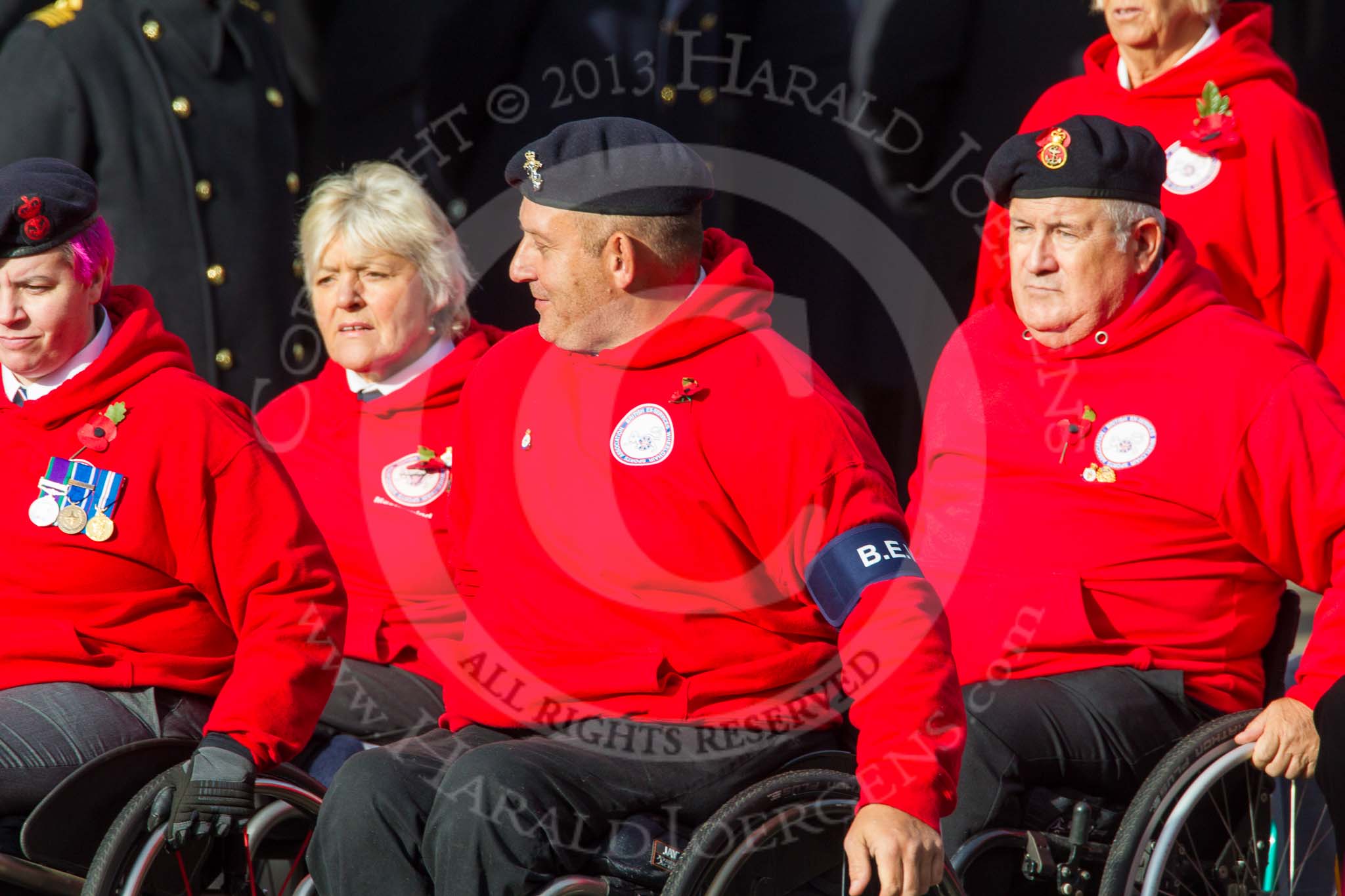Remembrance Sunday at the Cenotaph in London 2014: Group C25 - British Ex-Services Wheelchair Sports Association.
Press stand opposite the Foreign Office building, Whitehall, London SW1,
London,
Greater London,
United Kingdom,
on 09 November 2014 at 11:42, image #228