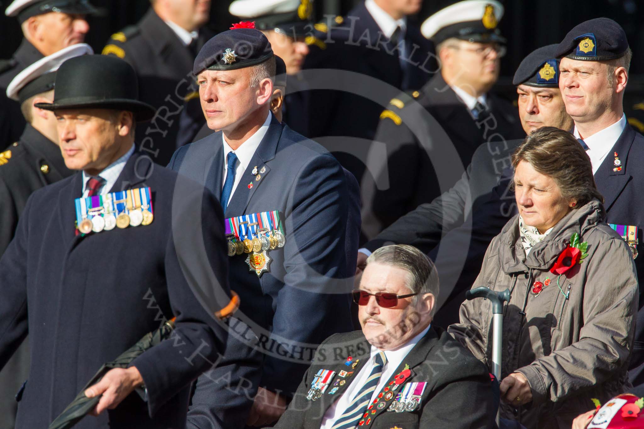 Remembrance Sunday at the Cenotaph in London 2014: Group C29 - Combat Stress.
Press stand opposite the Foreign Office building, Whitehall, London SW1,
London,
Greater London,
United Kingdom,
on 09 November 2014 at 11:42, image #261