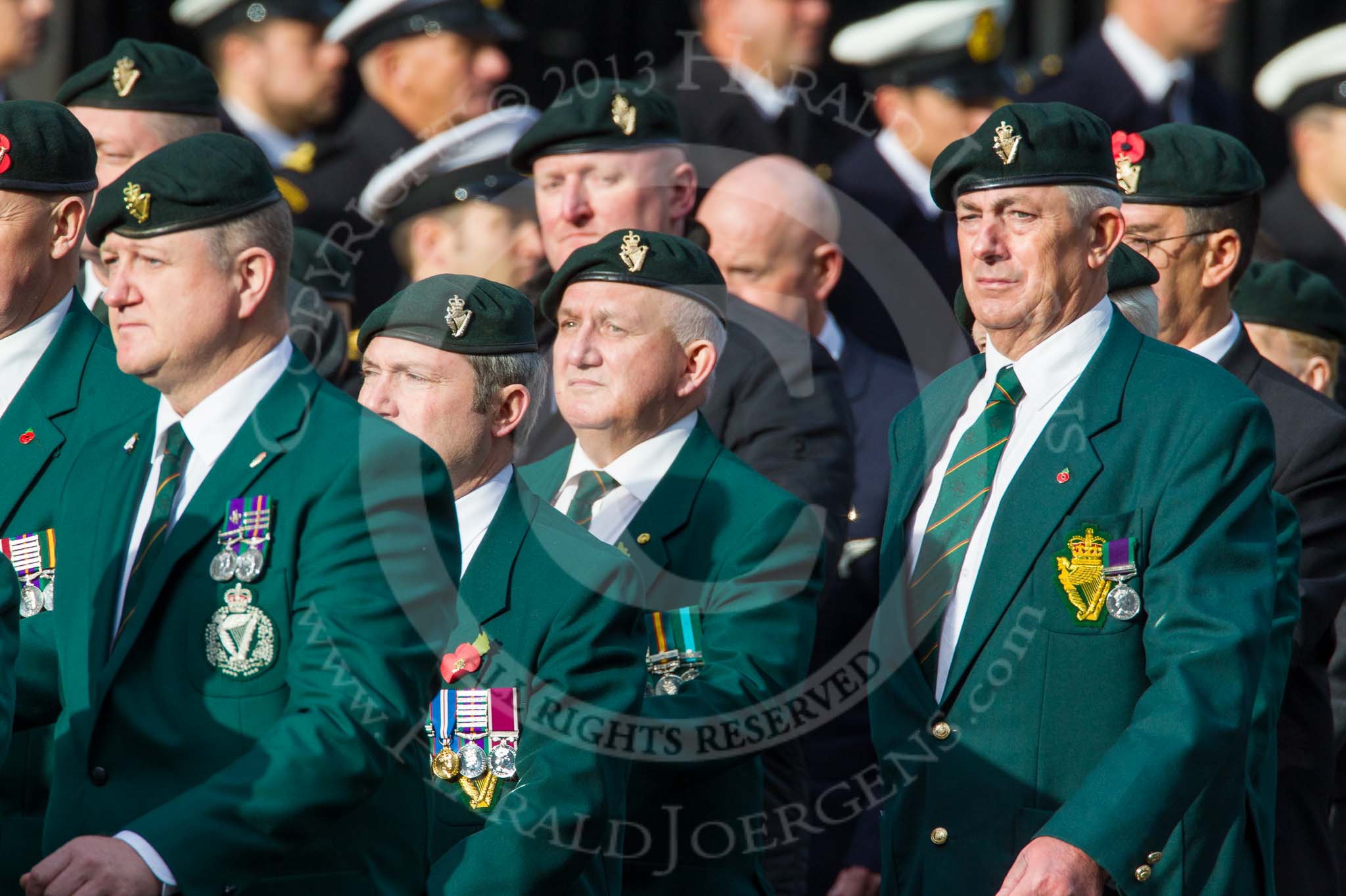 Remembrance Sunday at the Cenotaph in London 2014: Group D10 - Ulster Defence Regiment.
Press stand opposite the Foreign Office building, Whitehall, London SW1,
London,
Greater London,
United Kingdom,
on 09 November 2014 at 11:44, image #342