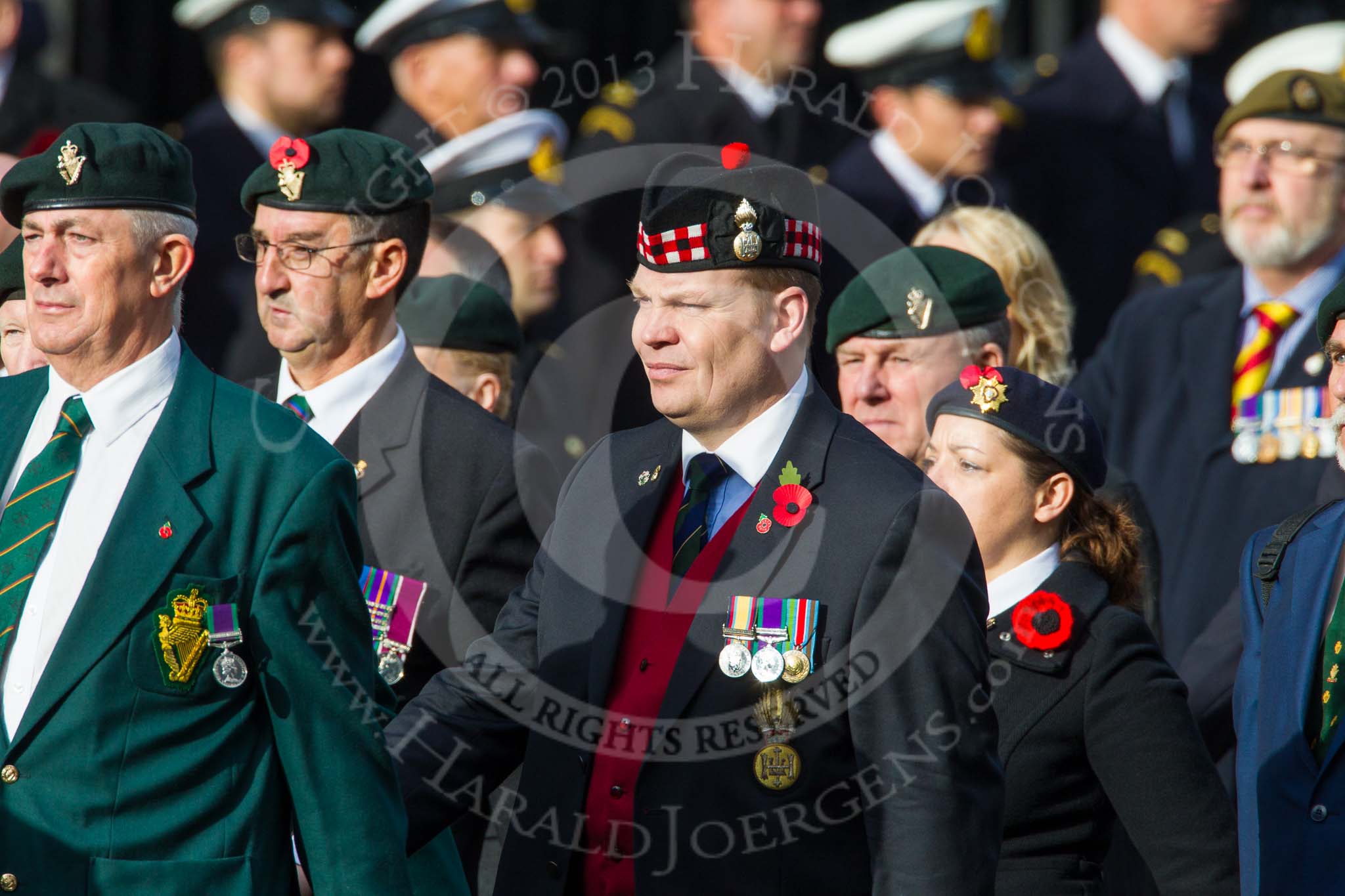 Remembrance Sunday at the Cenotaph in London 2014: Group D10 - Ulster Defence Regiment.
Press stand opposite the Foreign Office building, Whitehall, London SW1,
London,
Greater London,
United Kingdom,
on 09 November 2014 at 11:44, image #344