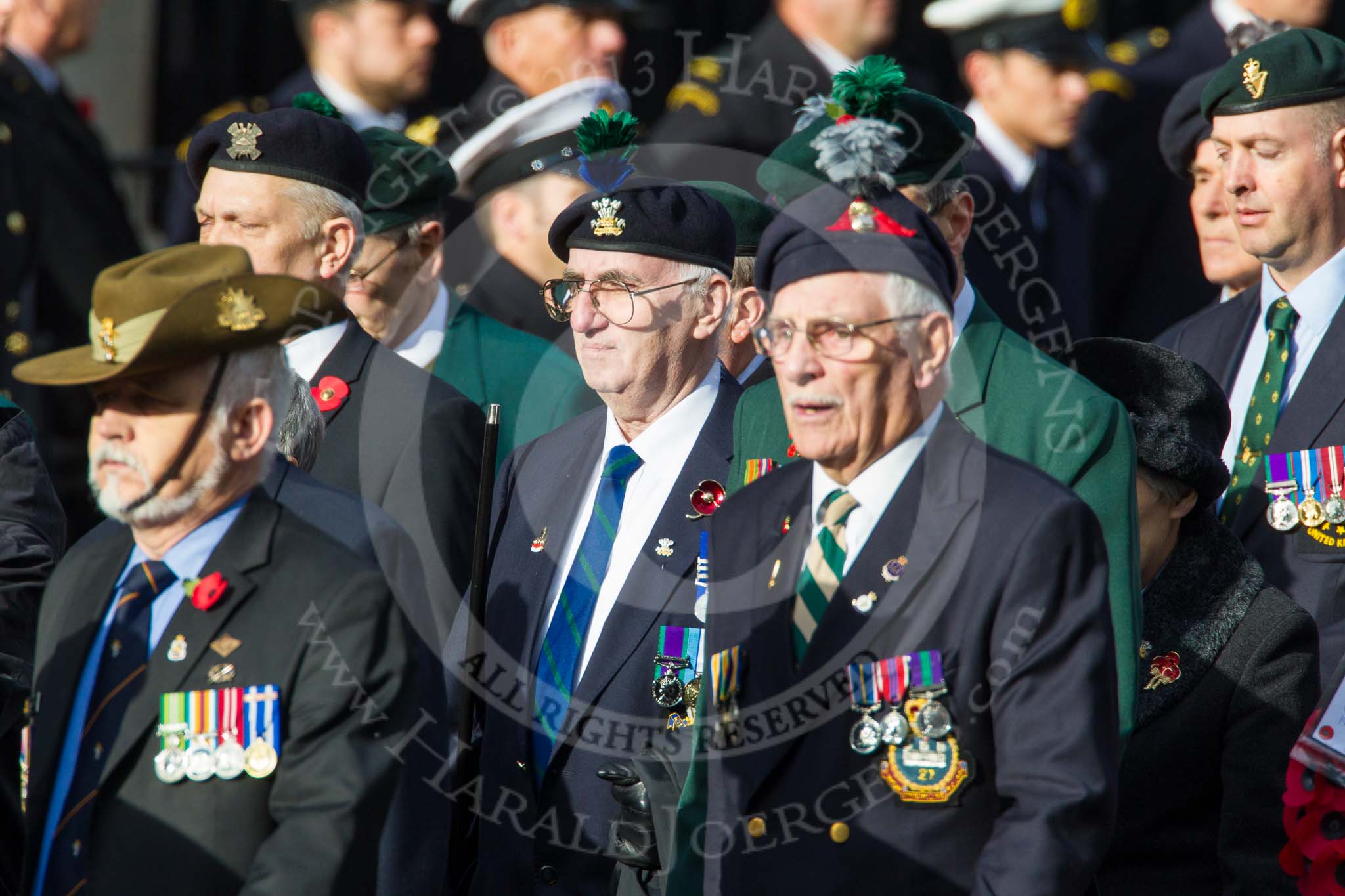Remembrance Sunday at the Cenotaph in London 2014: Group D12 - North Irish Horse & Irish Regiments Old Comrades
Association.
Press stand opposite the Foreign Office building, Whitehall, London SW1,
London,
Greater London,
United Kingdom,
on 09 November 2014 at 11:45, image #359