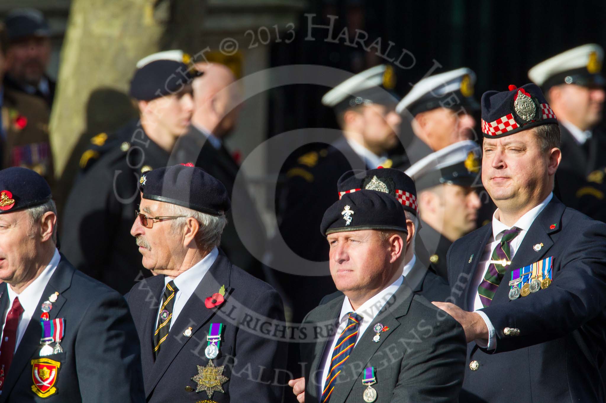 Remembrance Sunday at the Cenotaph in London 2014: Group D13 - Northern Ireland Veterans' Association.
Press stand opposite the Foreign Office building, Whitehall, London SW1,
London,
Greater London,
United Kingdom,
on 09 November 2014 at 11:45, image #370
