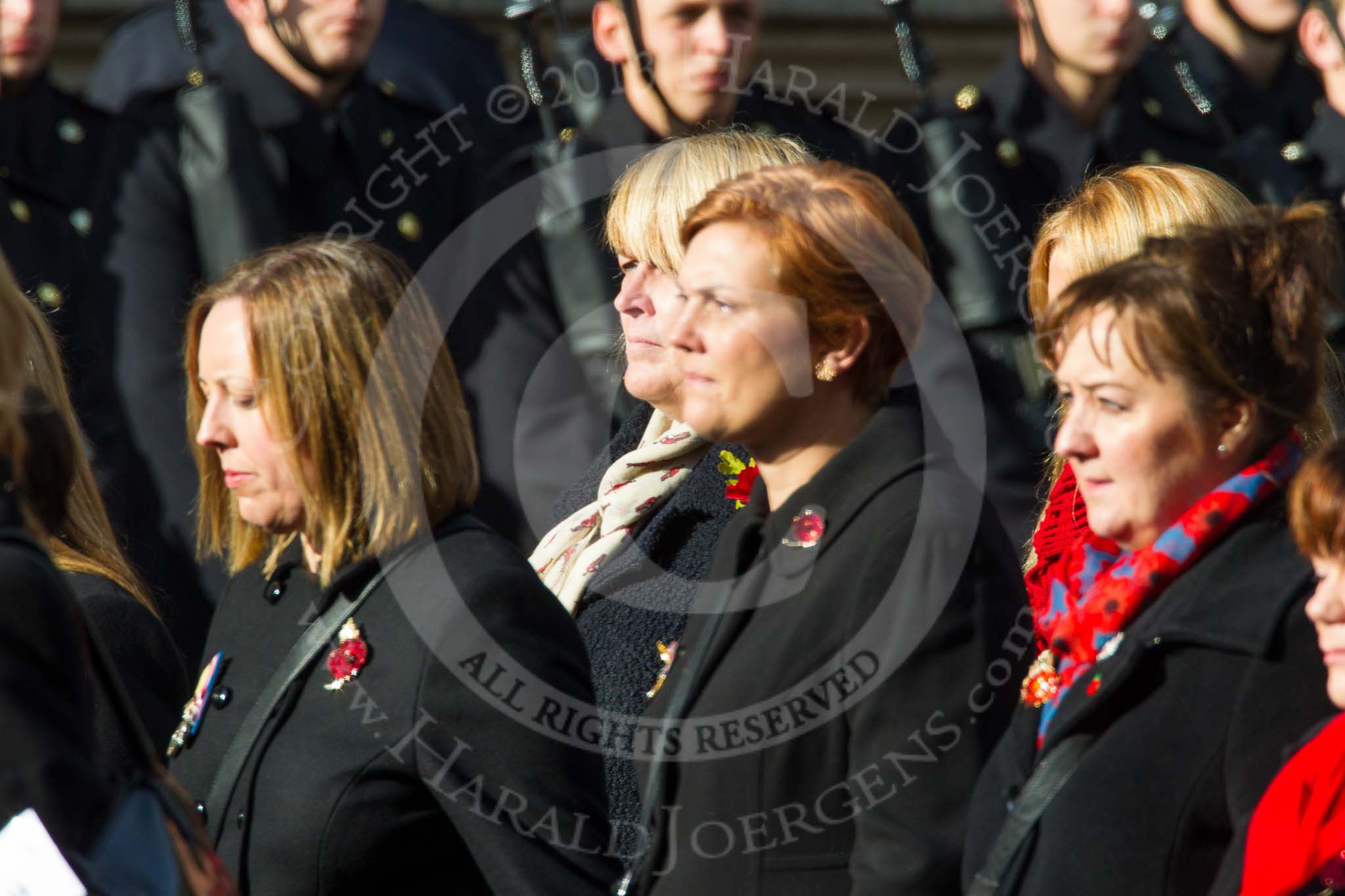 Remembrance Sunday at the Cenotaph in London 2014: Group D24 - War Widows Association.
Press stand opposite the Foreign Office building, Whitehall, London SW1,
London,
Greater London,
United Kingdom,
on 09 November 2014 at 11:47, image #438