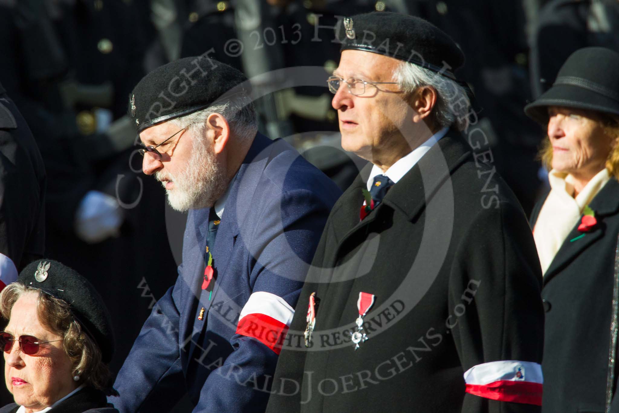 Remembrance Sunday at the Cenotaph in London 2014: Group D30 - Polish Ex-Combatants Association in Great Britain Trust
Fund.
Press stand opposite the Foreign Office building, Whitehall, London SW1,
London,
Greater London,
United Kingdom,
on 09 November 2014 at 11:48, image #522