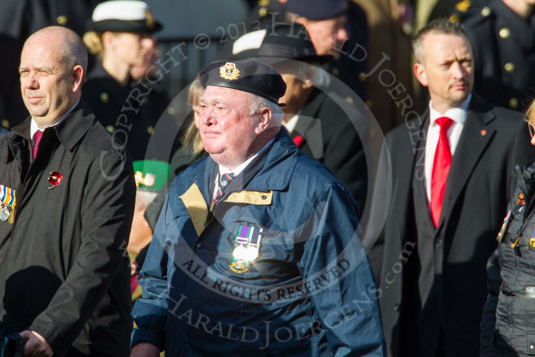 Remembrance Sunday at the Cenotaph in London 2014: Group E2 - Royal Naval Association.
Press stand opposite the Foreign Office building, Whitehall, London SW1,
London,
Greater London,
United Kingdom,
on 09 November 2014 at 11:49, image #576