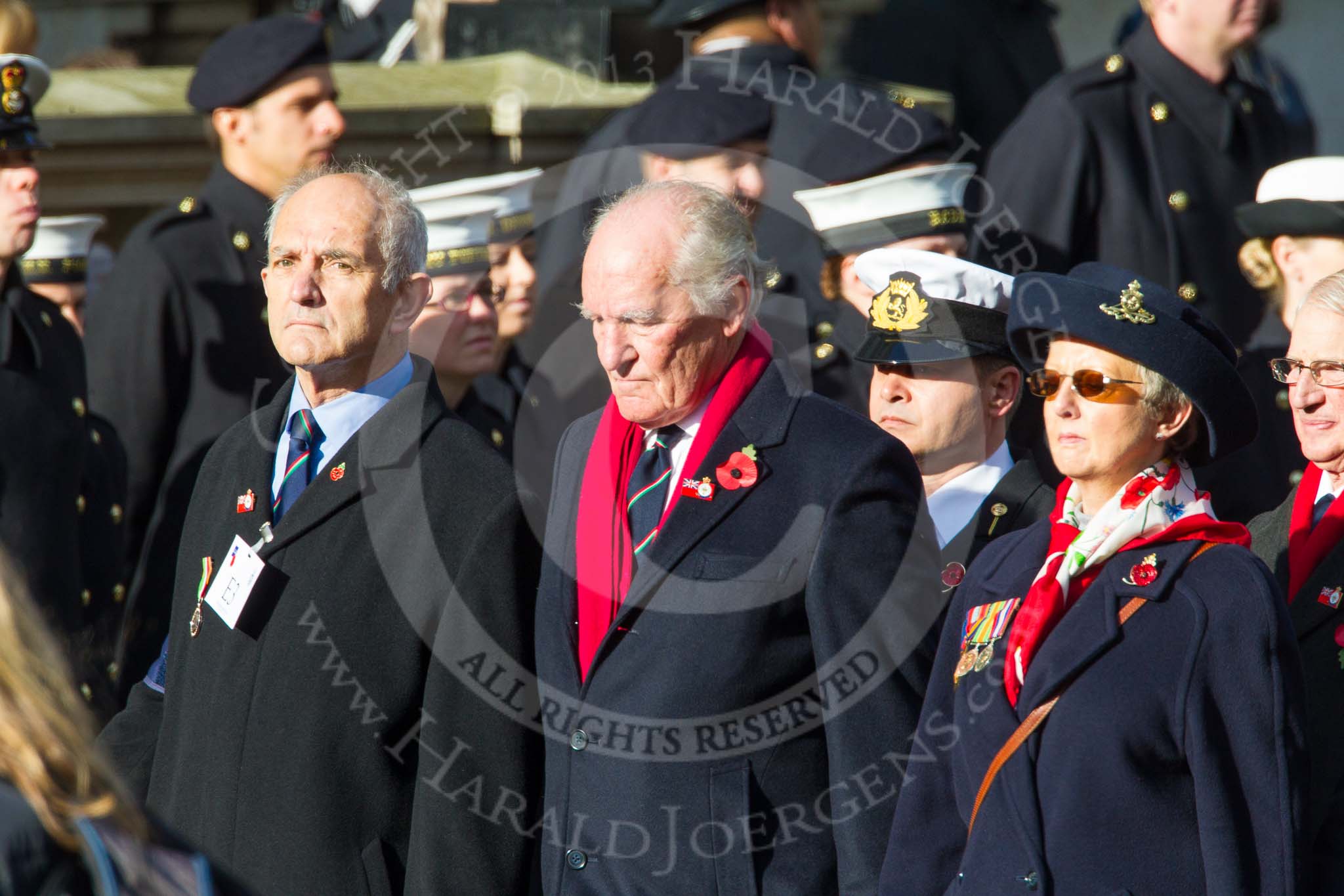 Remembrance Sunday at the Cenotaph in London 2014: Group E3 - Merchant Navy Association.
Press stand opposite the Foreign Office building, Whitehall, London SW1,
London,
Greater London,
United Kingdom,
on 09 November 2014 at 11:50, image #586