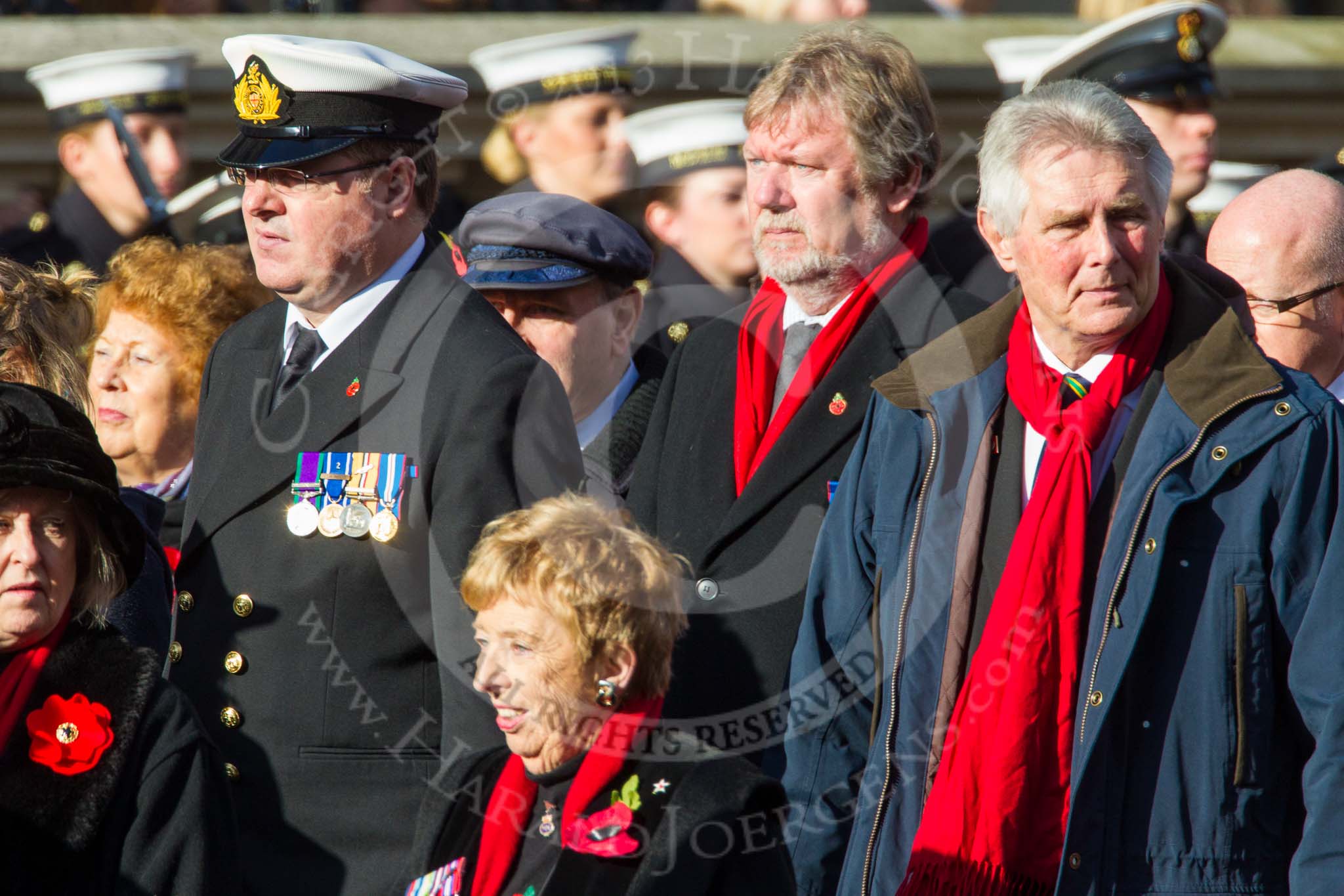 Remembrance Sunday at the Cenotaph in London 2014: Group E3 - Merchant Navy Association.
Press stand opposite the Foreign Office building, Whitehall, London SW1,
London,
Greater London,
United Kingdom,
on 09 November 2014 at 11:50, image #606