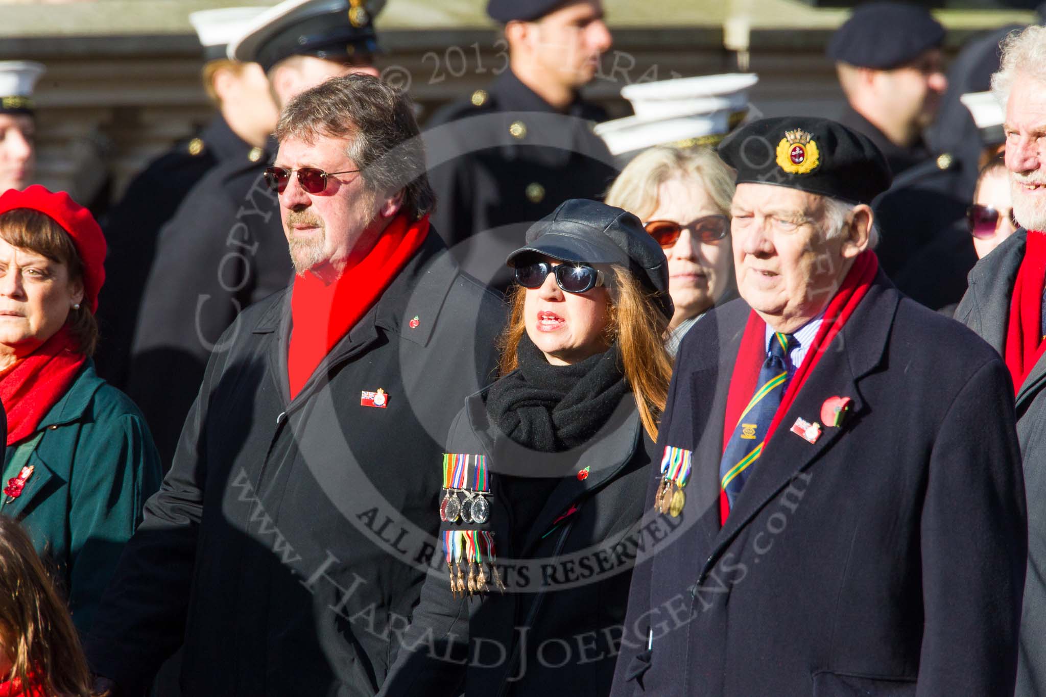 Remembrance Sunday at the Cenotaph in London 2014: Group E3 - Merchant Navy Association.
Press stand opposite the Foreign Office building, Whitehall, London SW1,
London,
Greater London,
United Kingdom,
on 09 November 2014 at 11:50, image #608