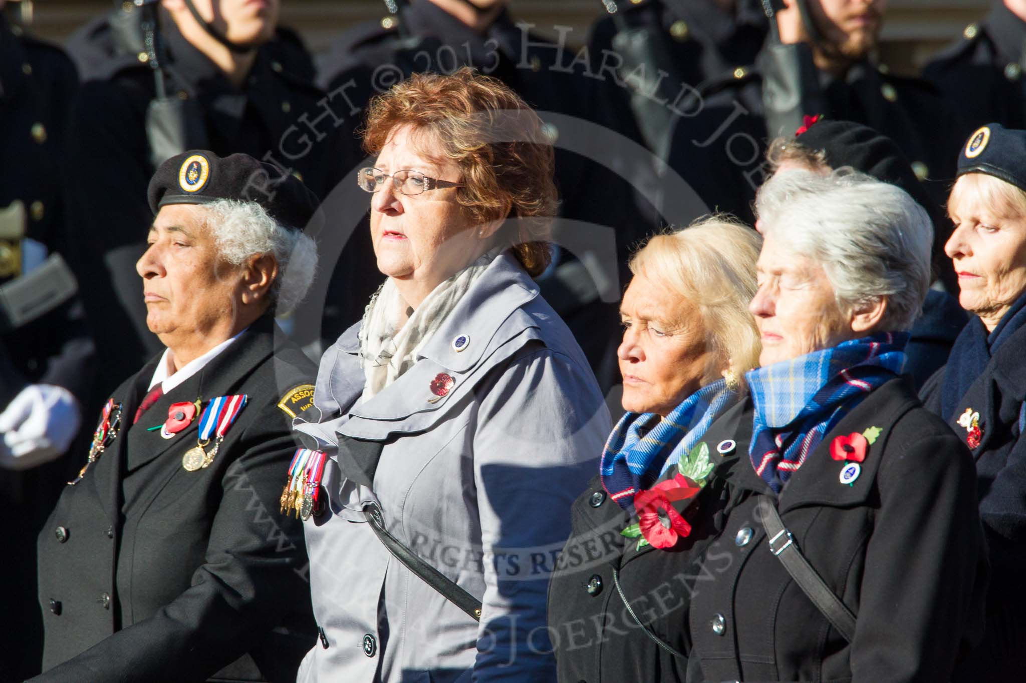 Remembrance Sunday at the Cenotaph in London 2014: Group E25 - Association of WRENS.
Press stand opposite the Foreign Office building, Whitehall, London SW1,
London,
Greater London,
United Kingdom,
on 09 November 2014 at 11:53, image #763