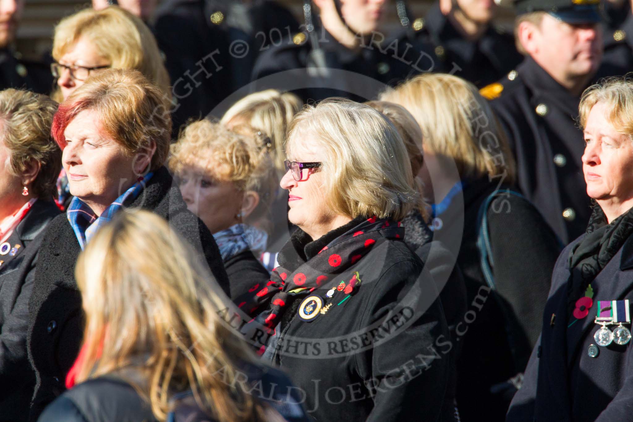 Remembrance Sunday at the Cenotaph in London 2014: Group E25 - Association of WRENS.
Press stand opposite the Foreign Office building, Whitehall, London SW1,
London,
Greater London,
United Kingdom,
on 09 November 2014 at 11:53, image #767