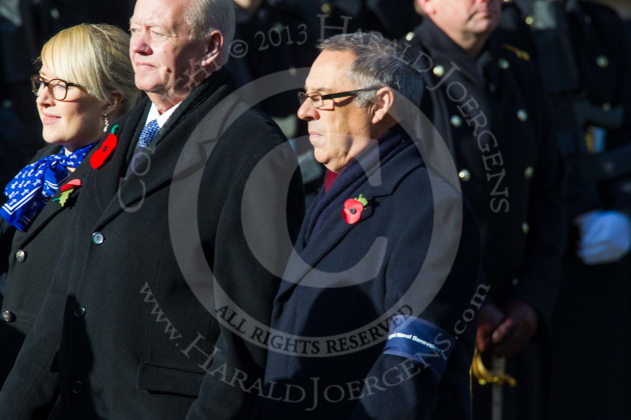 Remembrance Sunday at the Cenotaph in London 2014: Group E29 - Royal Naval Benevolent Trust.
Press stand opposite the Foreign Office building, Whitehall, London SW1,
London,
Greater London,
United Kingdom,
on 09 November 2014 at 11:53, image #805