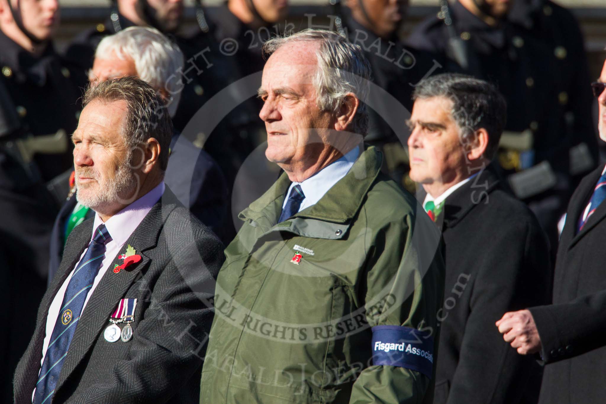 Remembrance Sunday at the Cenotaph in London 2014: Group E40 - The Fisgard Association.
Press stand opposite the Foreign Office building, Whitehall, London SW1,
London,
Greater London,
United Kingdom,
on 09 November 2014 at 11:55, image #873