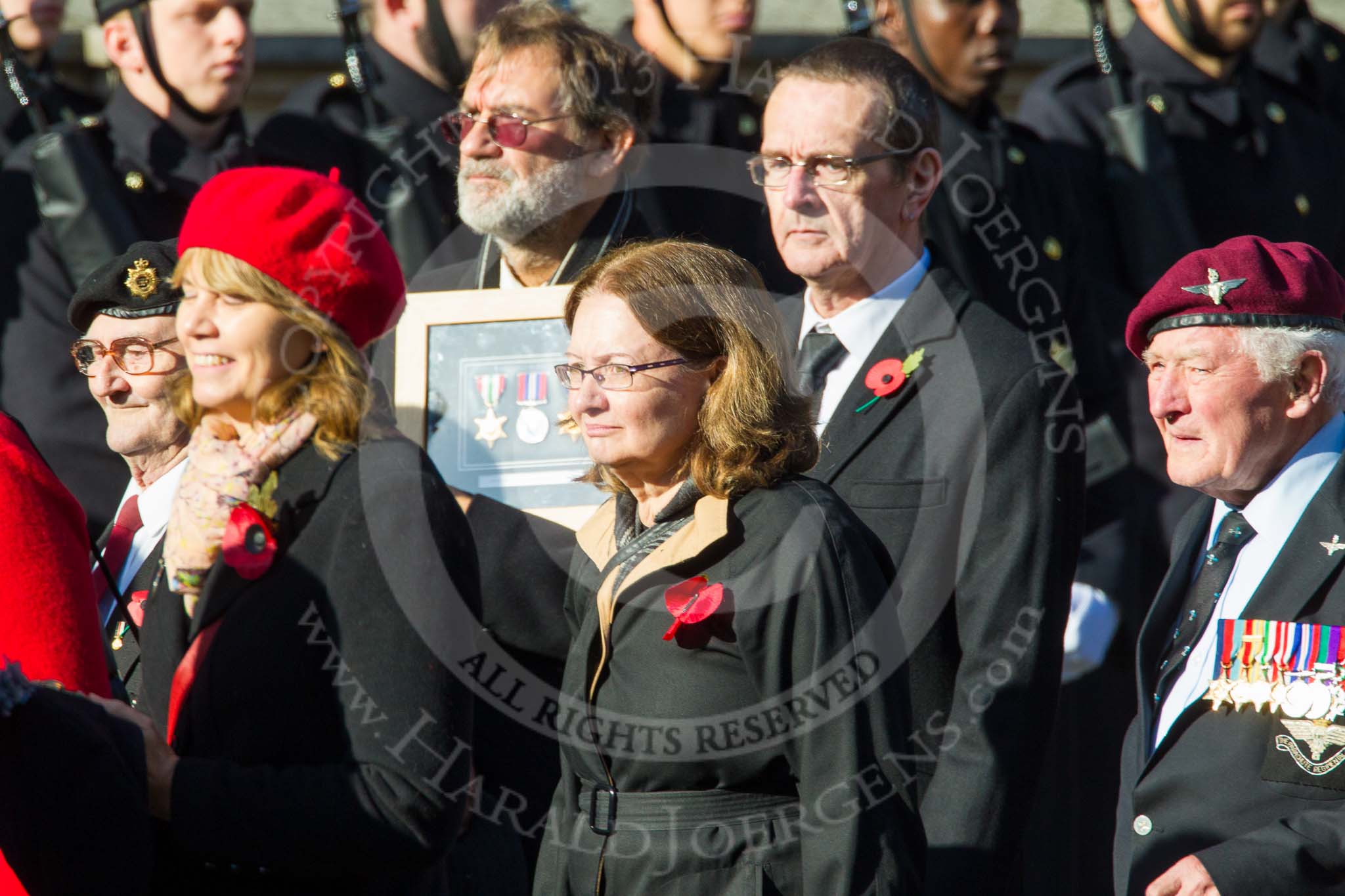 Remembrance Sunday at the Cenotaph in London 2014: Group F2 - Italy Star Association.
Press stand opposite the Foreign Office building, Whitehall, London SW1,
London,
Greater London,
United Kingdom,
on 09 November 2014 at 11:56, image #950