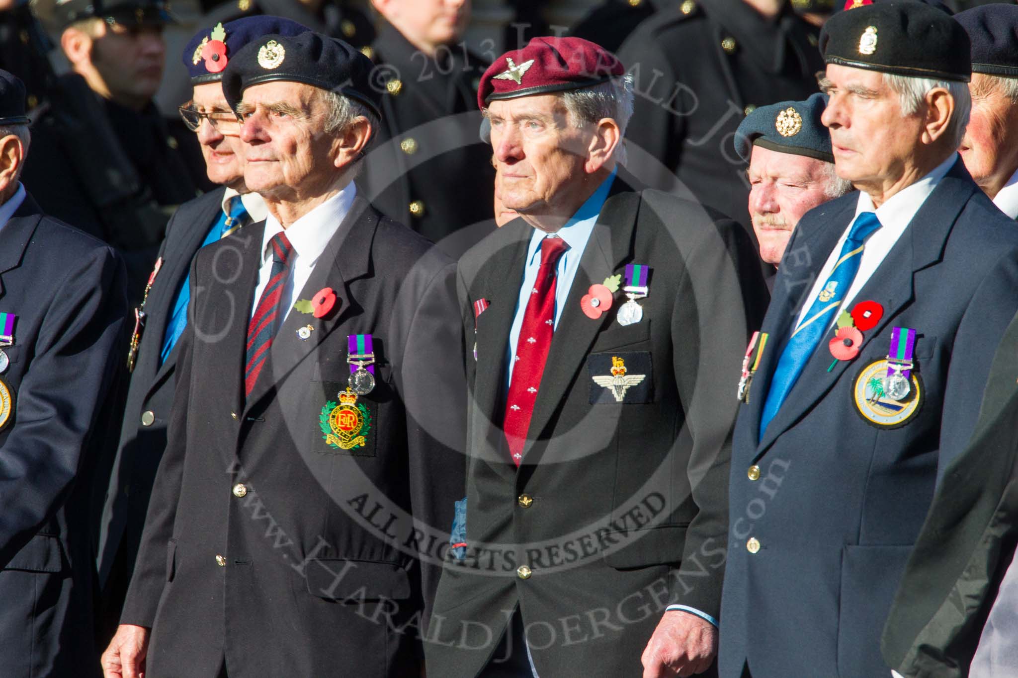 Remembrance Sunday at the Cenotaph in London 2014: Group F17 - Suez Veterans Association.
Press stand opposite the Foreign Office building, Whitehall, London SW1,
London,
Greater London,
United Kingdom,
on 09 November 2014 at 11:58, image #1058