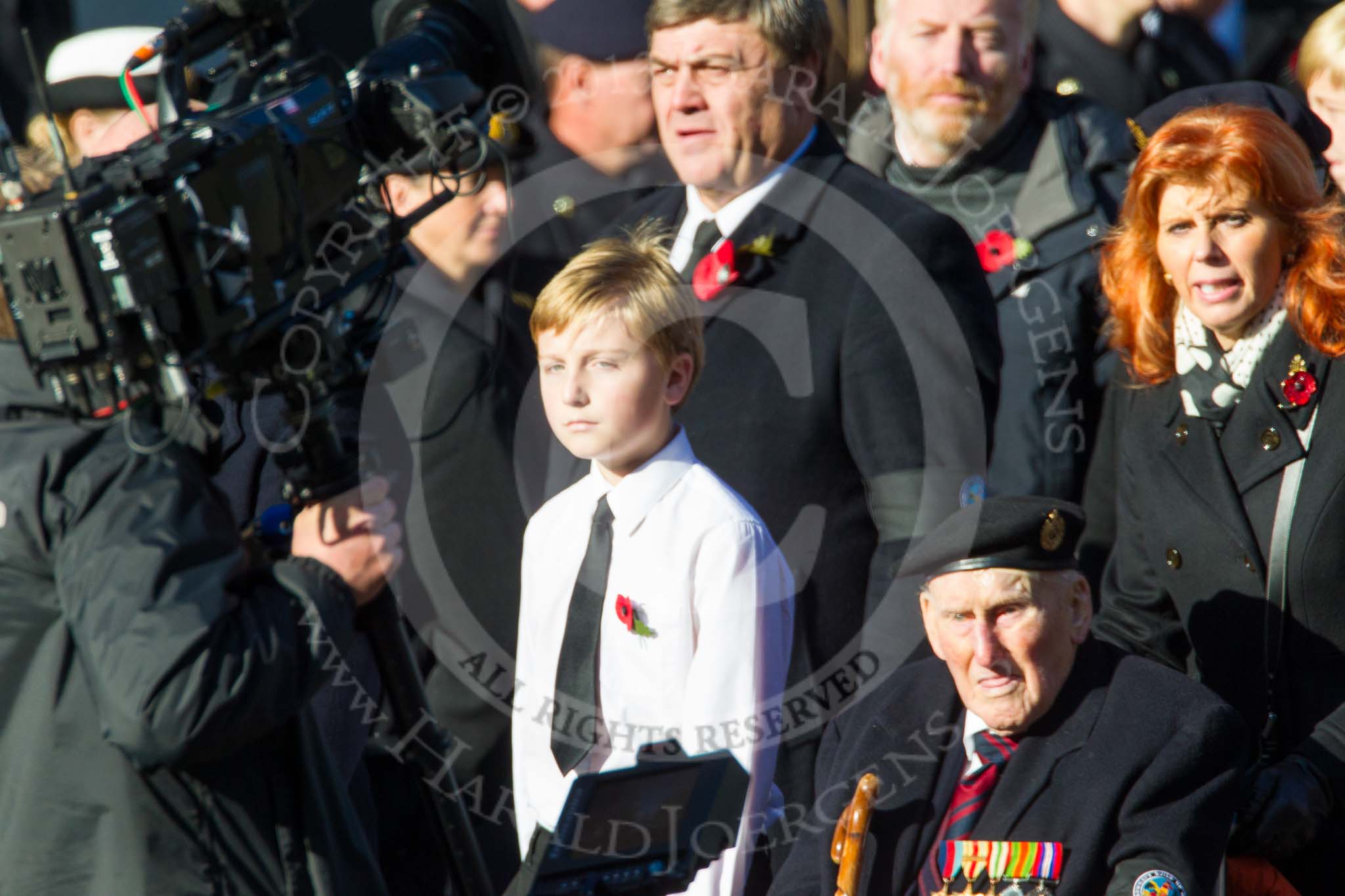 Remembrance Sunday at the Cenotaph in London 2014: Group F19 - 1st Army Association.
Press stand opposite the Foreign Office building, Whitehall, London SW1,
London,
Greater London,
United Kingdom,
on 09 November 2014 at 11:59, image #1097