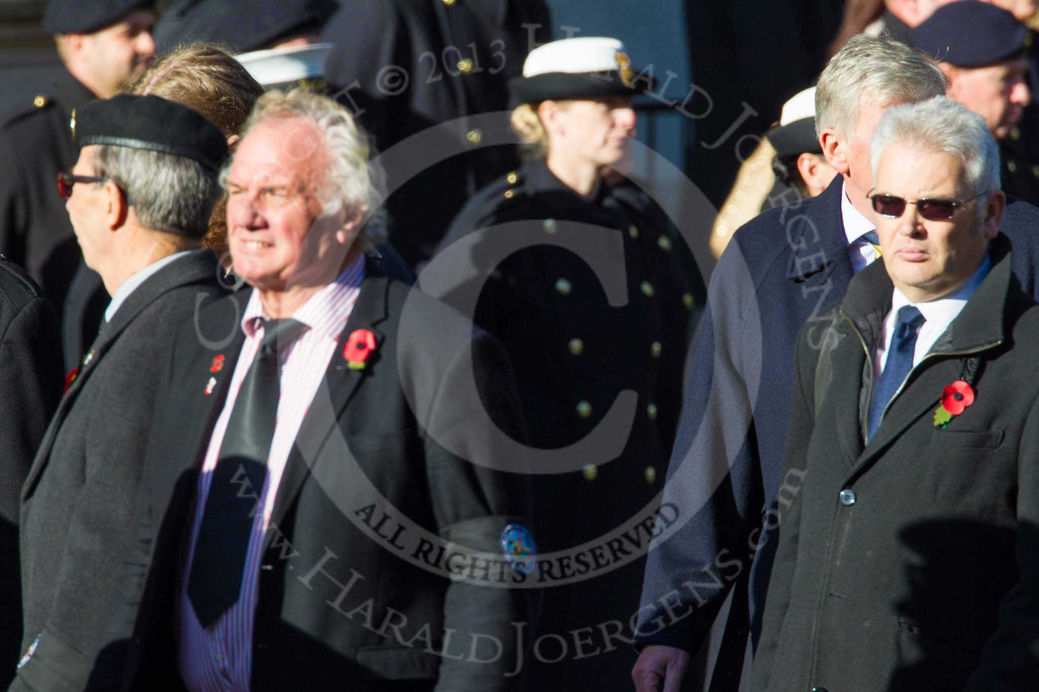 Remembrance Sunday at the Cenotaph in London 2014: Group F20 - Showmens' Guild of Great Britain.
Press stand opposite the Foreign Office building, Whitehall, London SW1,
London,
Greater London,
United Kingdom,
on 09 November 2014 at 11:59, image #1103