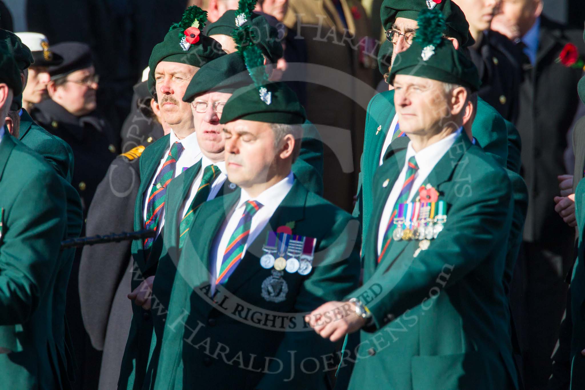 Remembrance Sunday at the Cenotaph in London 2014: Group A4 - Royal Irish Regiment Association..
Press stand opposite the Foreign Office building, Whitehall, London SW1,
London,
Greater London,
United Kingdom,
on 09 November 2014 at 12:00, image #1134