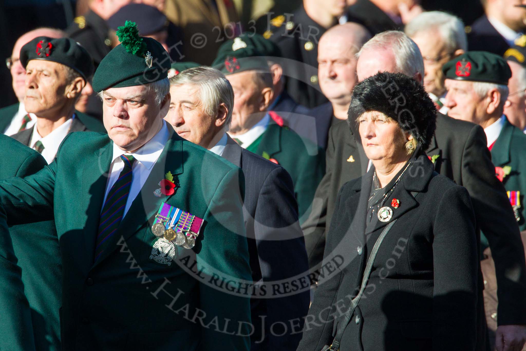 Remembrance Sunday at the Cenotaph in London 2014: Group A4 - Royal Irish Regiment Association..
Press stand opposite the Foreign Office building, Whitehall, London SW1,
London,
Greater London,
United Kingdom,
on 09 November 2014 at 12:00, image #1142