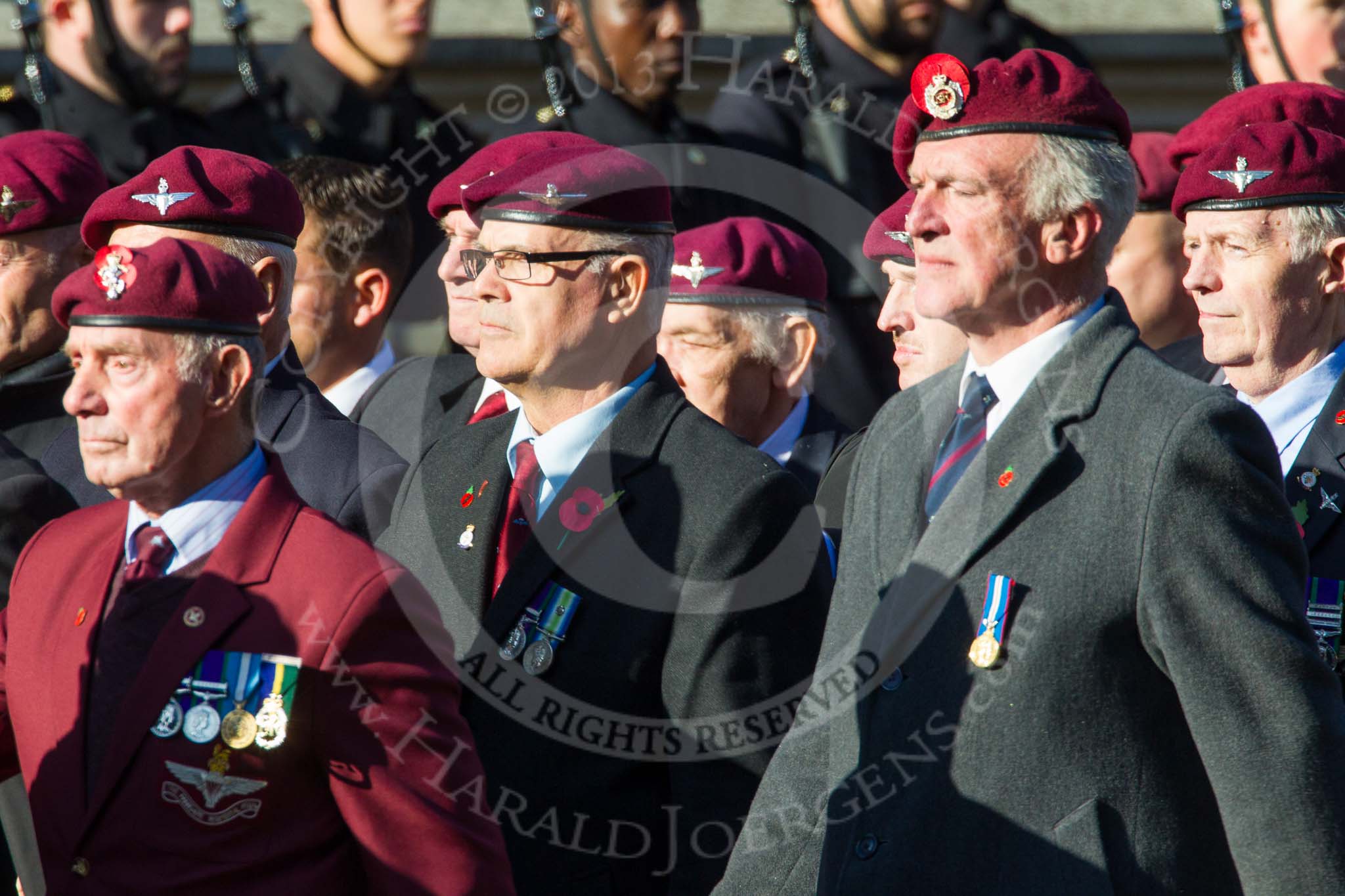 Remembrance Sunday at the Cenotaph in London 2014: Group A10 - Parachute Regimental Association.
Press stand opposite the Foreign Office building, Whitehall, London SW1,
London,
Greater London,
United Kingdom,
on 09 November 2014 at 12:01, image #1224