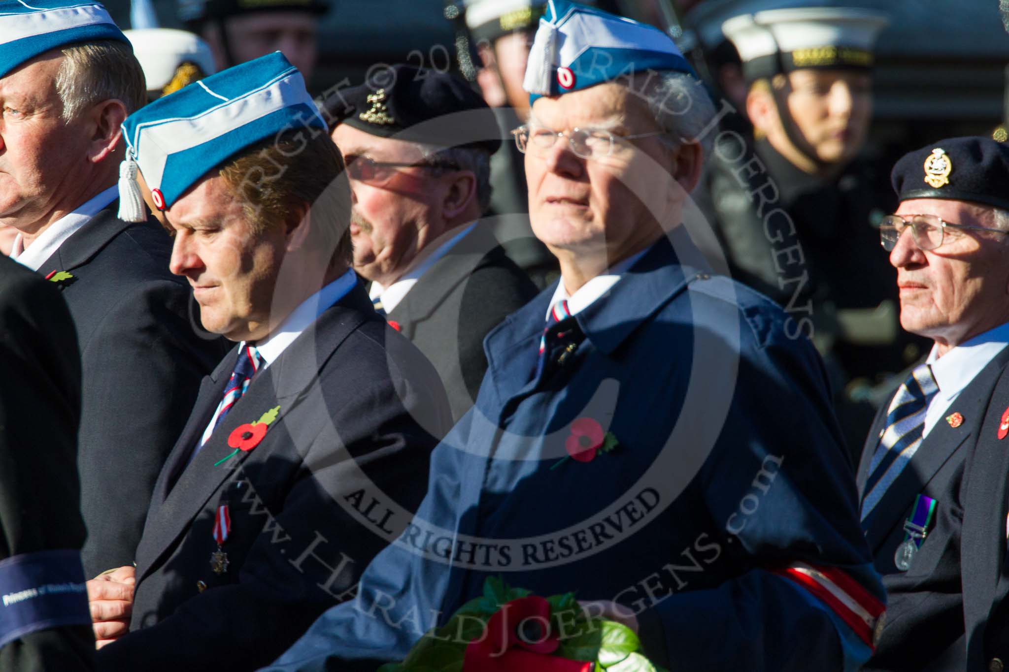 Remembrance Sunday at the Cenotaph in London 2014: Group A22 - Princess of Wales's Royal Regiment.
Press stand opposite the Foreign Office building, Whitehall, London SW1,
London,
Greater London,
United Kingdom,
on 09 November 2014 at 12:04, image #1353