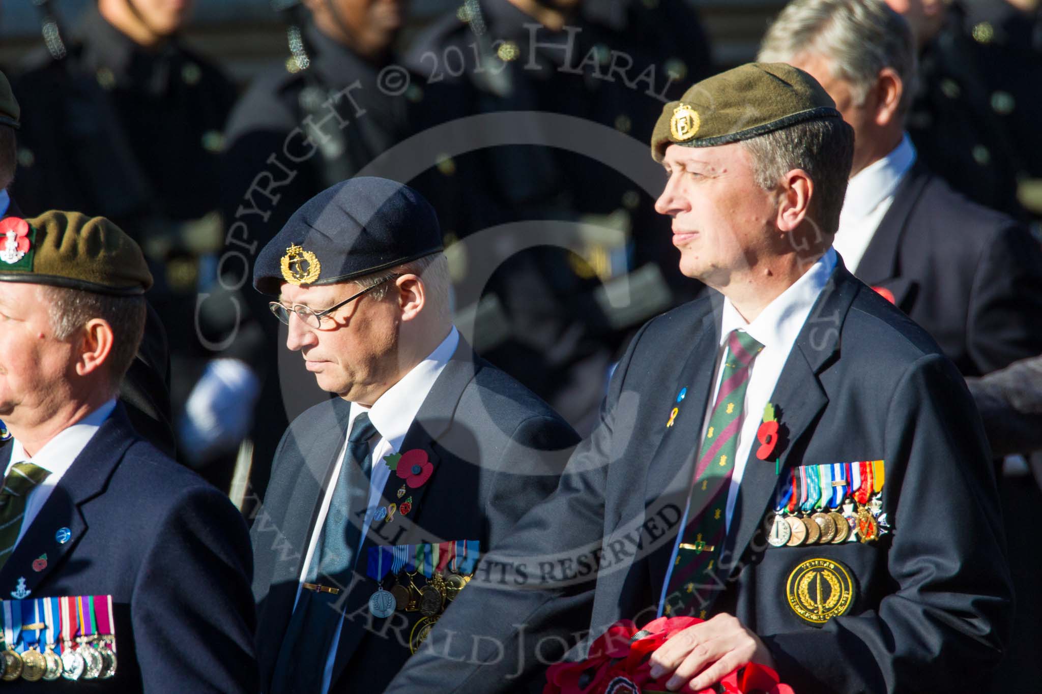 Remembrance Sunday at the Cenotaph in London 2014: Group A29 - Green Howards Association.
Press stand opposite the Foreign Office building, Whitehall, London SW1,
London,
Greater London,
United Kingdom,
on 09 November 2014 at 12:05, image #1413