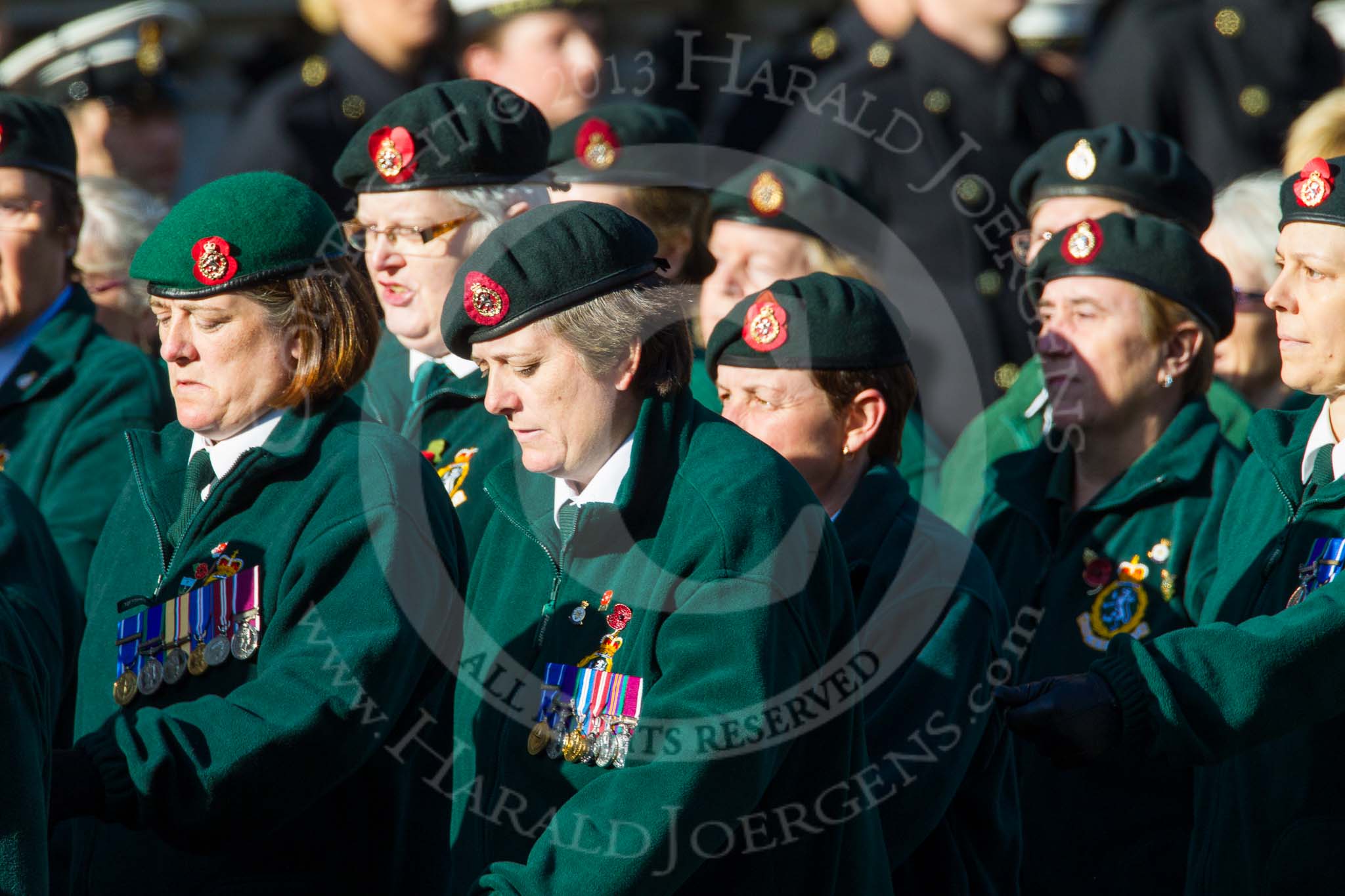 Remembrance Sunday at the Cenotaph in London 2014: Group B2 - Women's Royal Army Corps Association.
Press stand opposite the Foreign Office building, Whitehall, London SW1,
London,
Greater London,
United Kingdom,
on 09 November 2014 at 12:06, image #1507