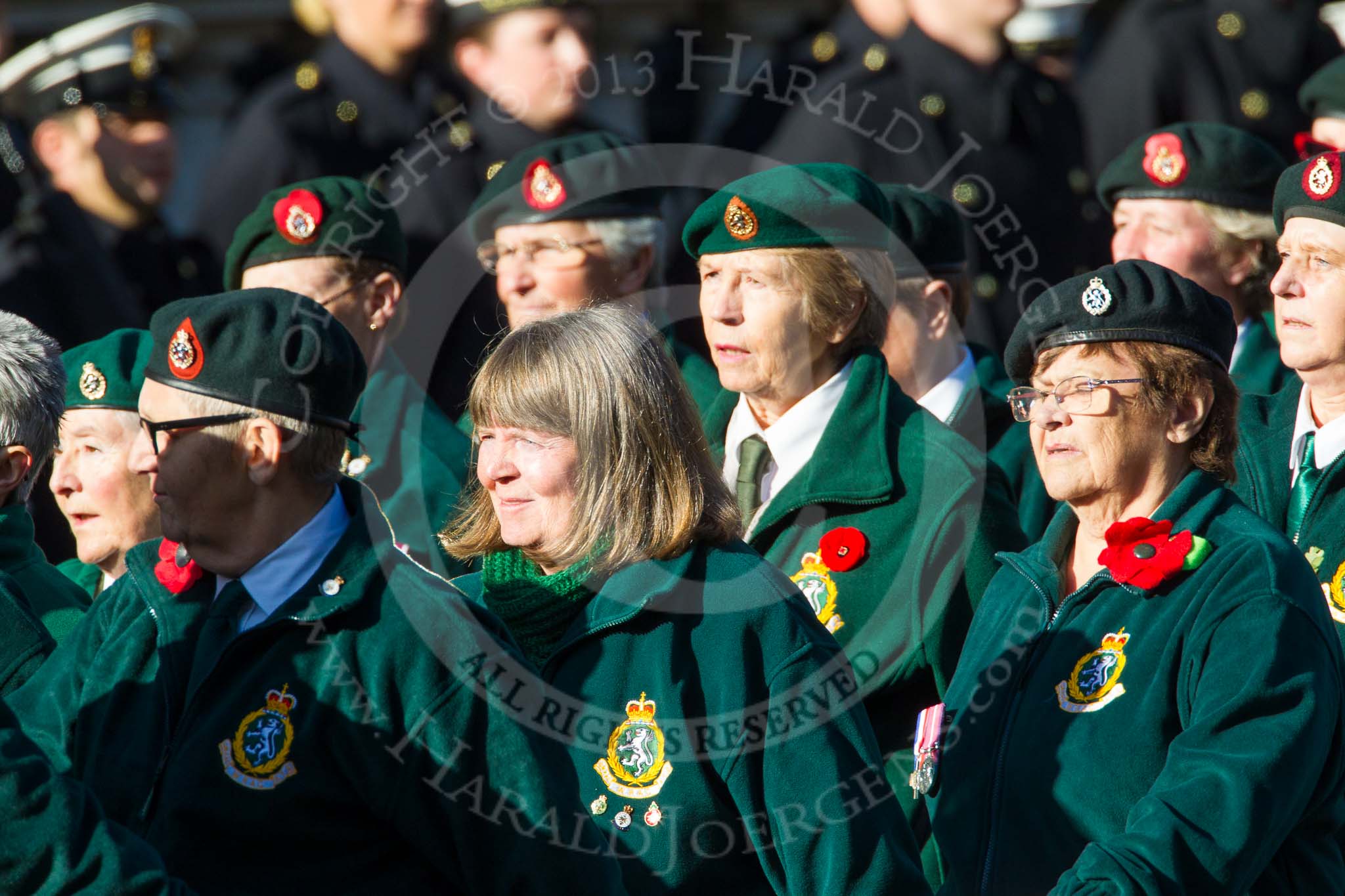 Remembrance Sunday at the Cenotaph in London 2014: Group B2 - Women's Royal Army Corps Association.
Press stand opposite the Foreign Office building, Whitehall, London SW1,
London,
Greater London,
United Kingdom,
on 09 November 2014 at 12:07, image #1512