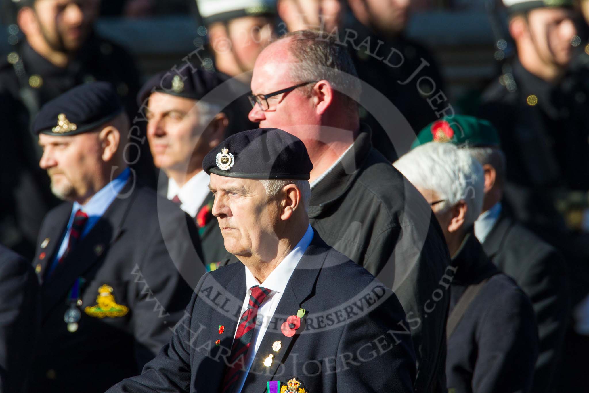 Remembrance Sunday at the Cenotaph in London 2014: Group B8 - Royal Engineers Association.
Press stand opposite the Foreign Office building, Whitehall, London SW1,
London,
Greater London,
United Kingdom,
on 09 November 2014 at 12:08, image #1569