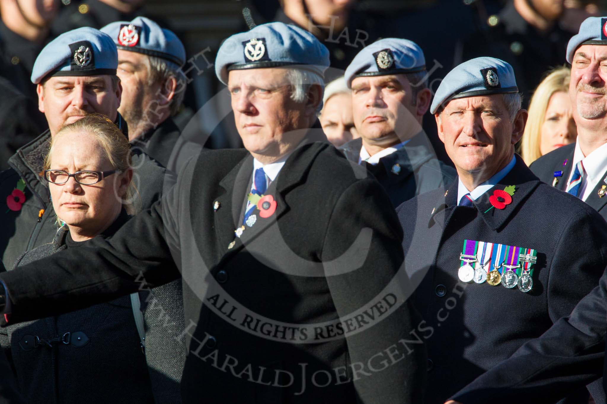 Remembrance Sunday at the Cenotaph in London 2014: Group B12 - Army Air Corps Association.
Press stand opposite the Foreign Office building, Whitehall, London SW1,
London,
Greater London,
United Kingdom,
on 09 November 2014 at 12:09, image #1633