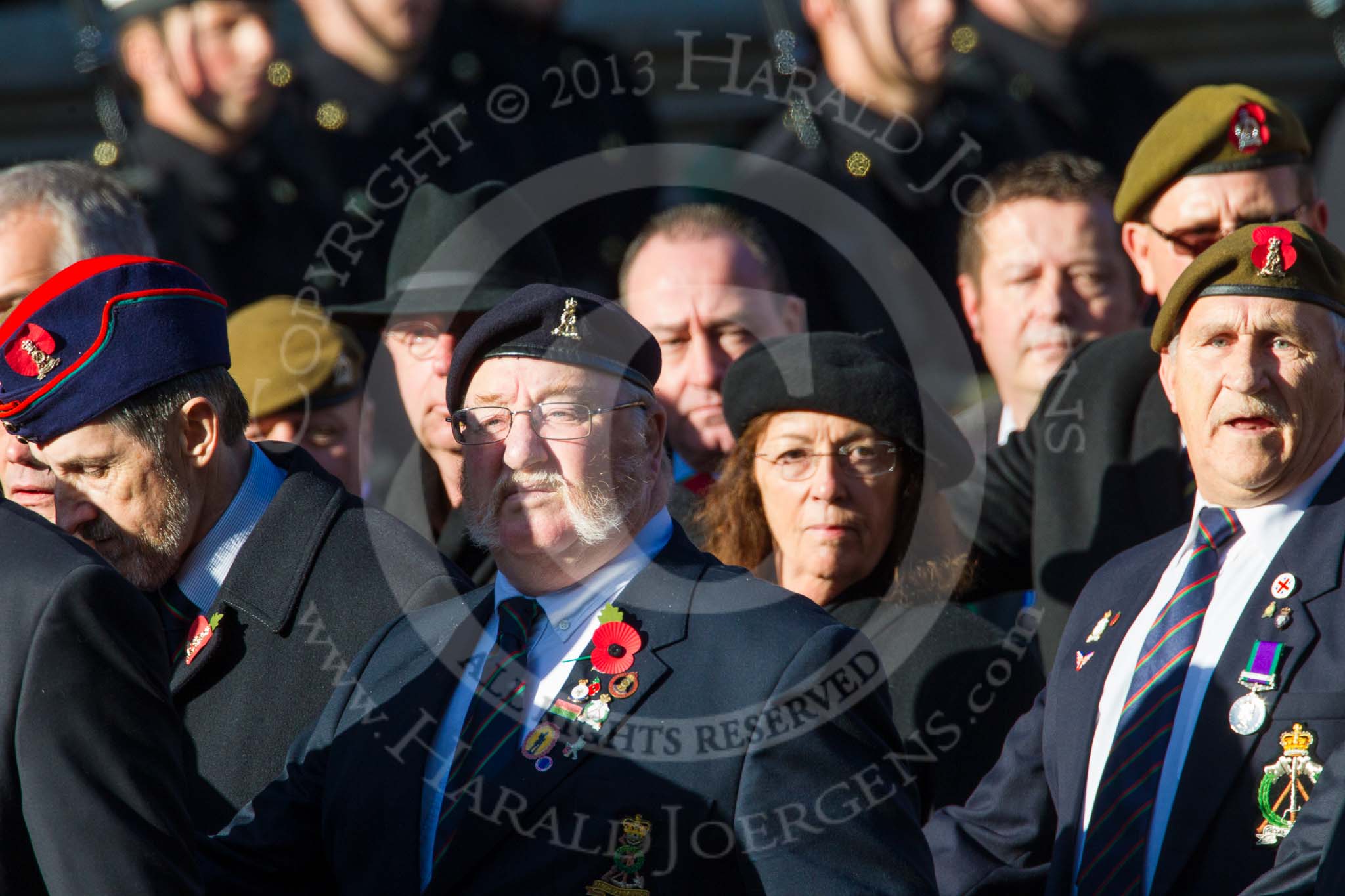 Remembrance Sunday at the Cenotaph in London 2014: Group B16 - Royal Pioneer Corps Association.
Press stand opposite the Foreign Office building, Whitehall, London SW1,
London,
Greater London,
United Kingdom,
on 09 November 2014 at 12:09, image #1684