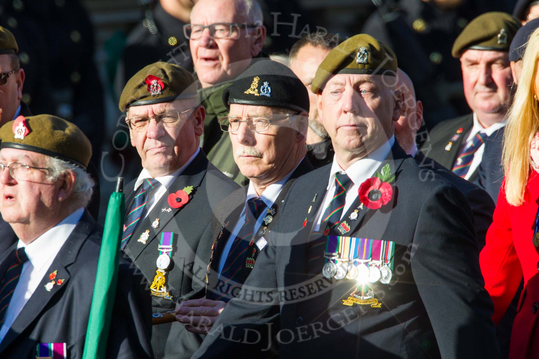 Remembrance Sunday at the Cenotaph in London 2014: Group B16 - Royal Pioneer Corps Association.
Press stand opposite the Foreign Office building, Whitehall, London SW1,
London,
Greater London,
United Kingdom,
on 09 November 2014 at 12:10, image #1686