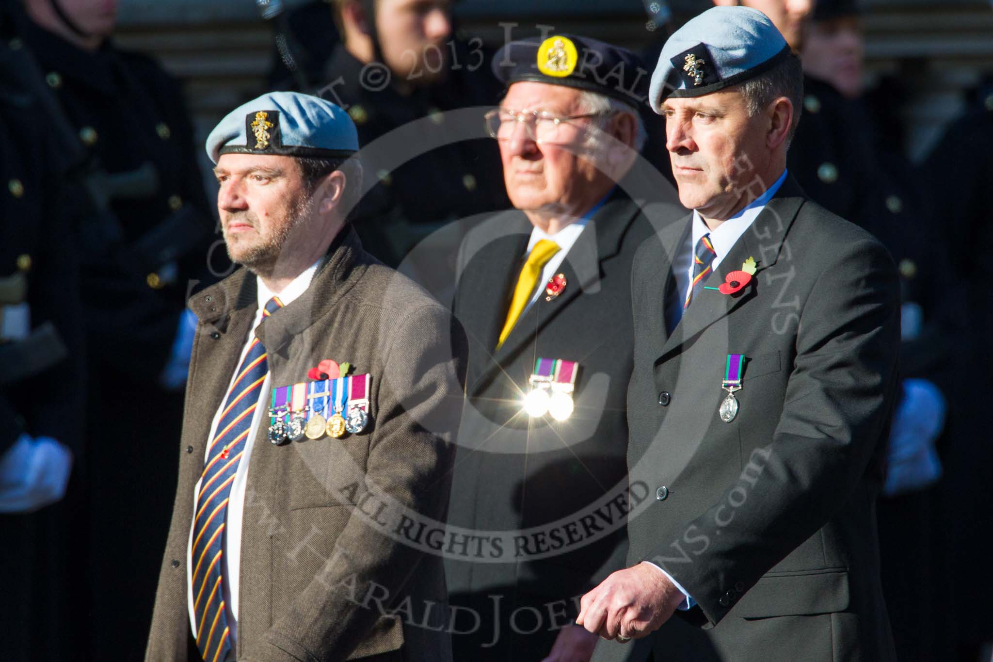 Remembrance Sunday at the Cenotaph in London 2014: Group B36 - Arborfield Old Boys Association.
Press stand opposite the Foreign Office building, Whitehall, London SW1,
London,
Greater London,
United Kingdom,
on 09 November 2014 at 12:14, image #1942