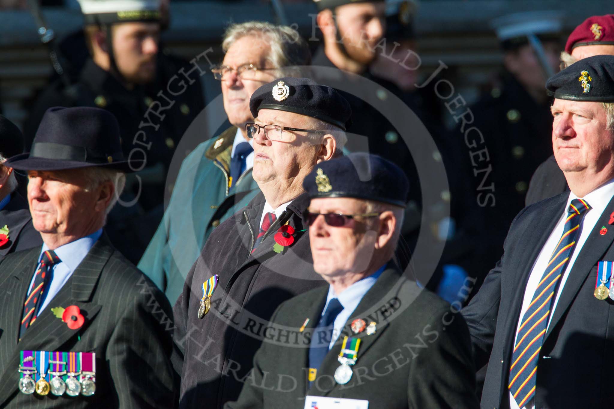 Remembrance Sunday at the Cenotaph in London 2014: Group B36 - Arborfield Old Boys Association.
Press stand opposite the Foreign Office building, Whitehall, London SW1,
London,
Greater London,
United Kingdom,
on 09 November 2014 at 12:14, image #1945
