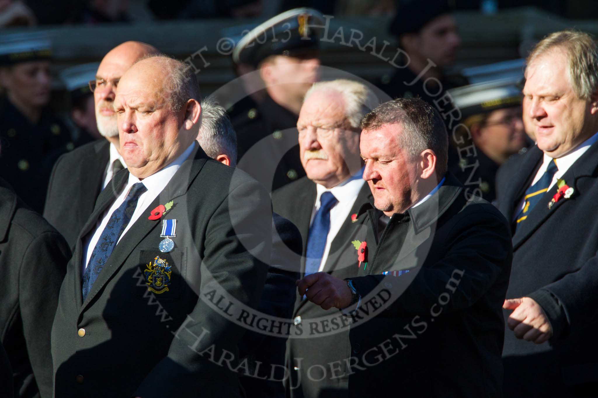 Remembrance Sunday at the Cenotaph in London 2014: Group M11 - National Association of Retired Police Officers.
Press stand opposite the Foreign Office building, Whitehall, London SW1,
London,
Greater London,
United Kingdom,
on 09 November 2014 at 12:16, image #2054
