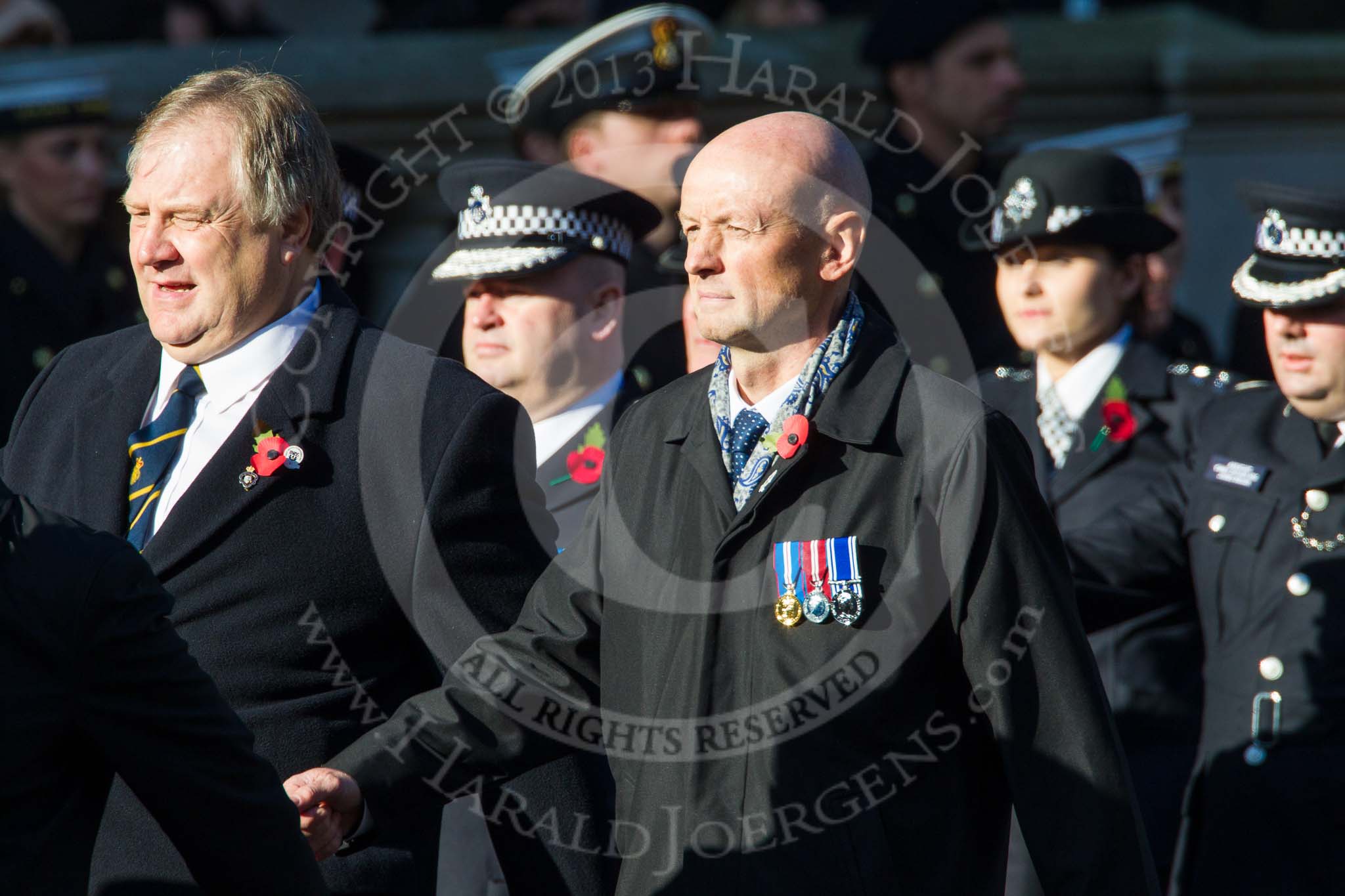 Remembrance Sunday at the Cenotaph in London 2014: Group M11 - National Association of Retired Police Officers.
Press stand opposite the Foreign Office building, Whitehall, London SW1,
London,
Greater London,
United Kingdom,
on 09 November 2014 at 12:16, image #2056