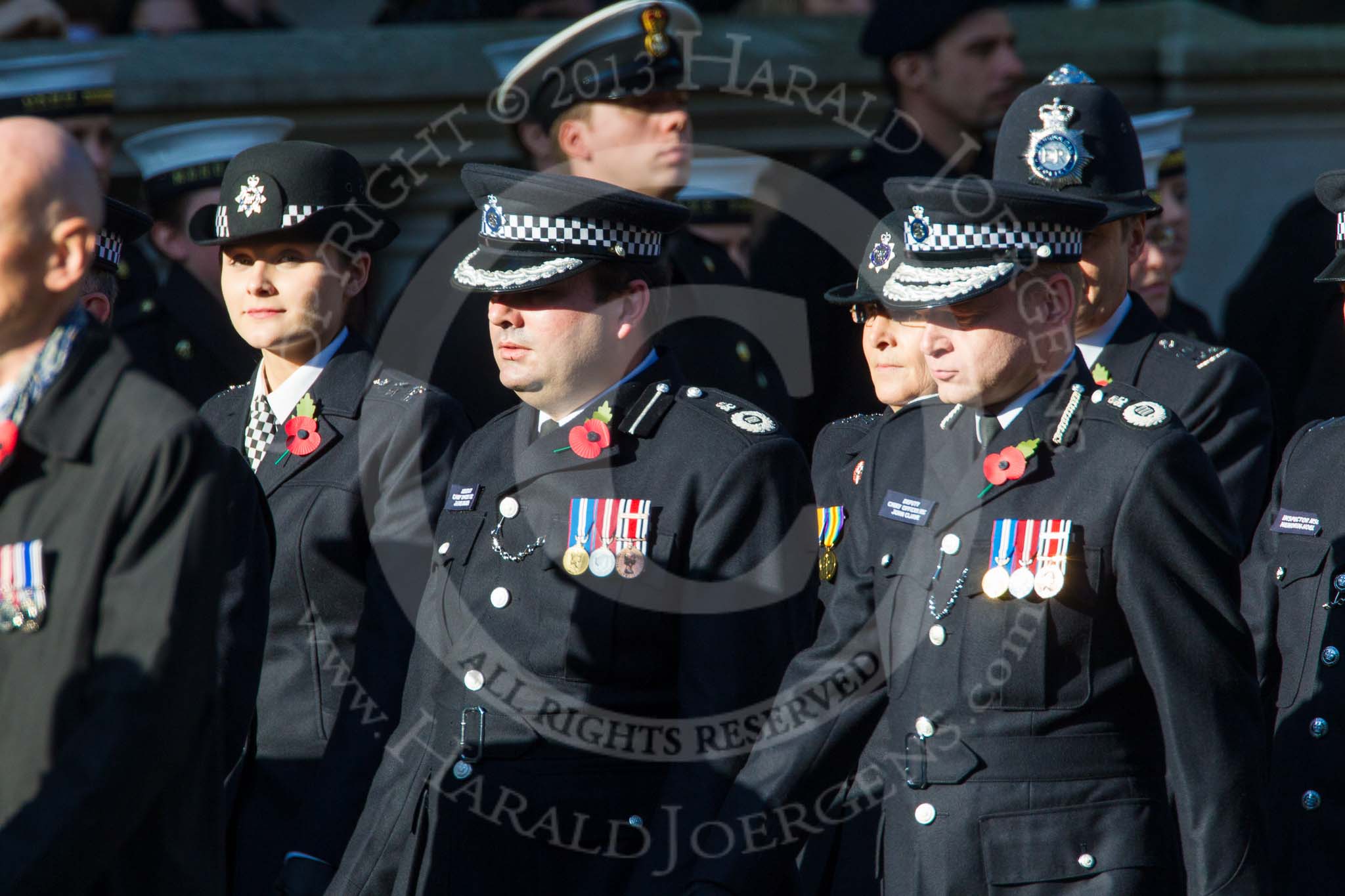 Remembrance Sunday at the Cenotaph in London 2014: Group M12 - Metropolitan Special Constabulary.
Press stand opposite the Foreign Office building, Whitehall, London SW1,
London,
Greater London,
United Kingdom,
on 09 November 2014 at 12:16, image #2058