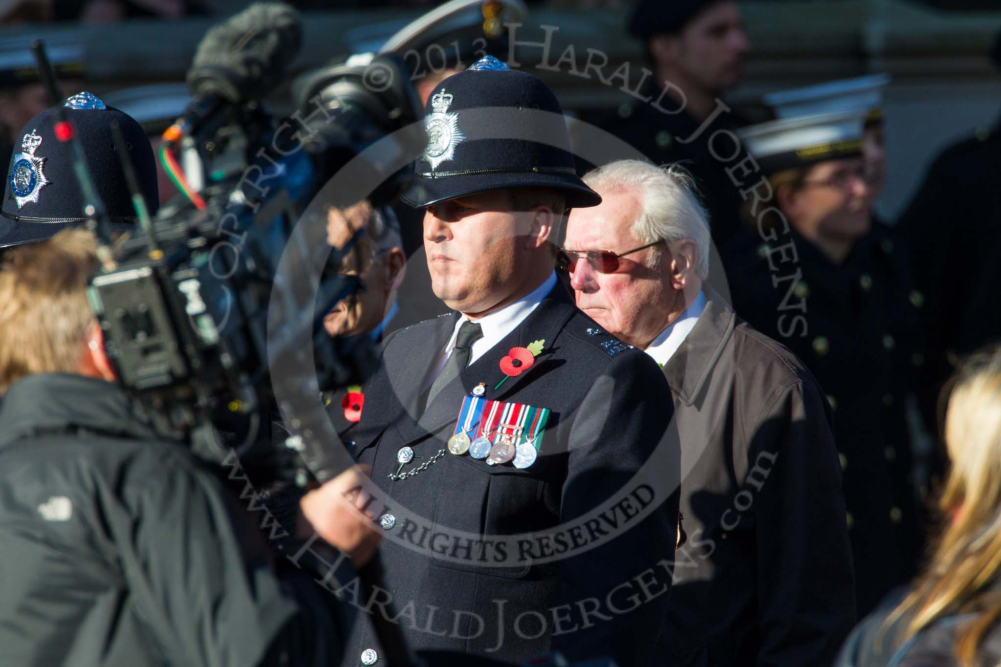 Remembrance Sunday at the Cenotaph in London 2014: Group M12 - Metropolitan Special Constabulary.
Press stand opposite the Foreign Office building, Whitehall, London SW1,
London,
Greater London,
United Kingdom,
on 09 November 2014 at 12:16, image #2066
